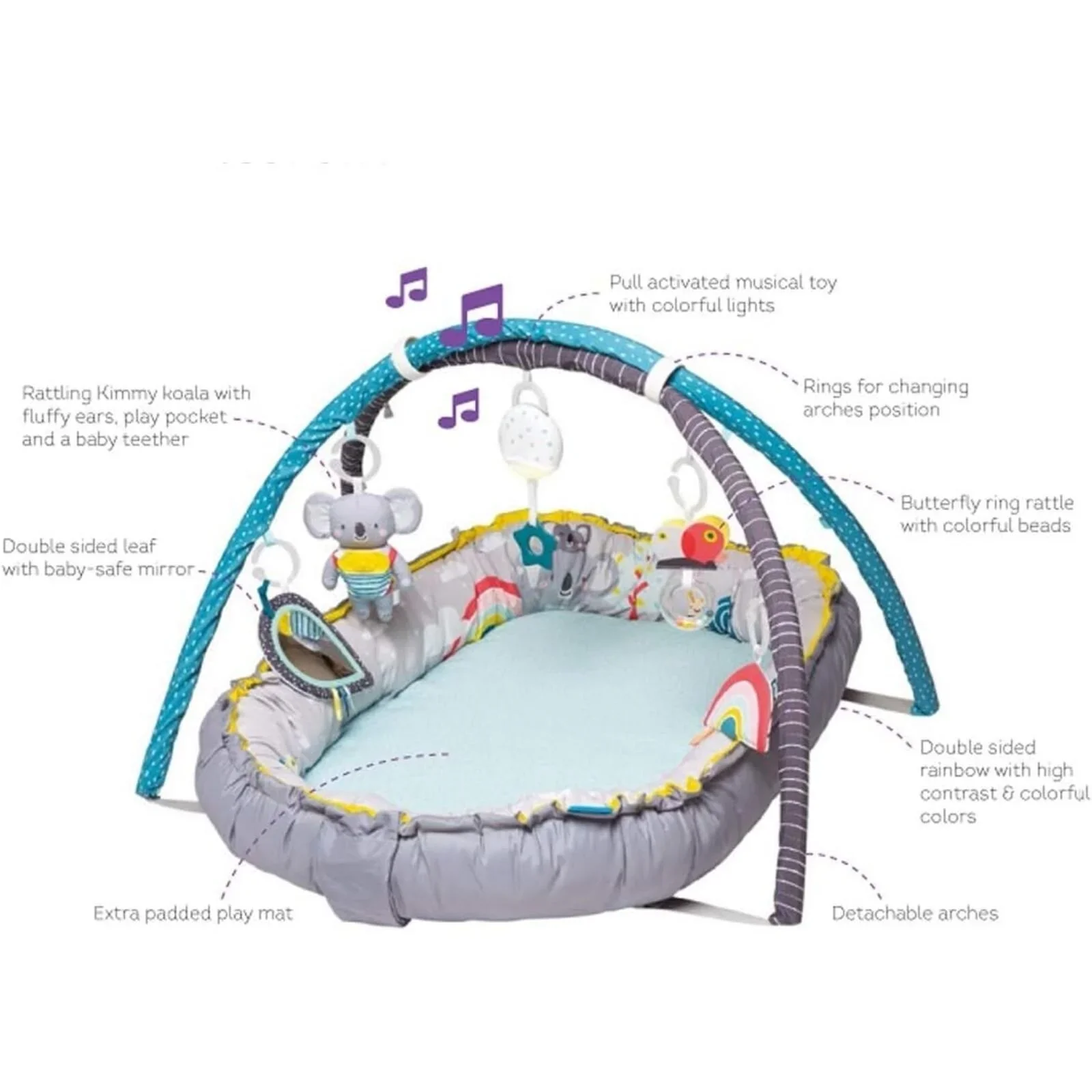 Taf Toys Koala Musical Cosy Gym - Image 4