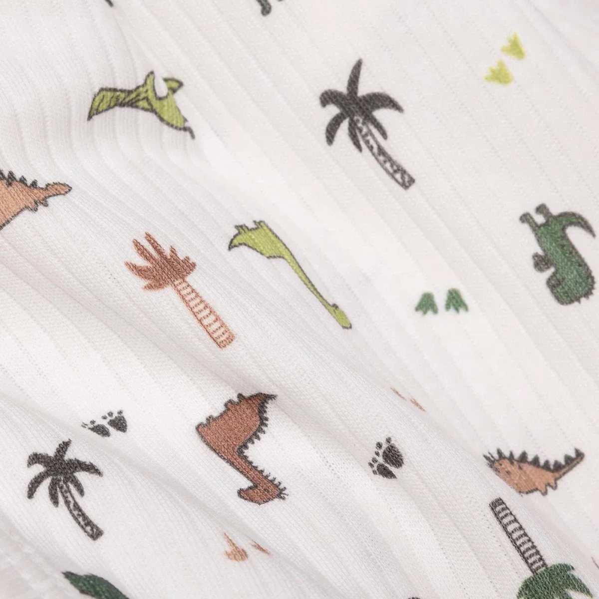 Tiffany Boys Bodysuit Dinosaur with Poppers V-Neck Long Sleeve - Ecru - Image 7