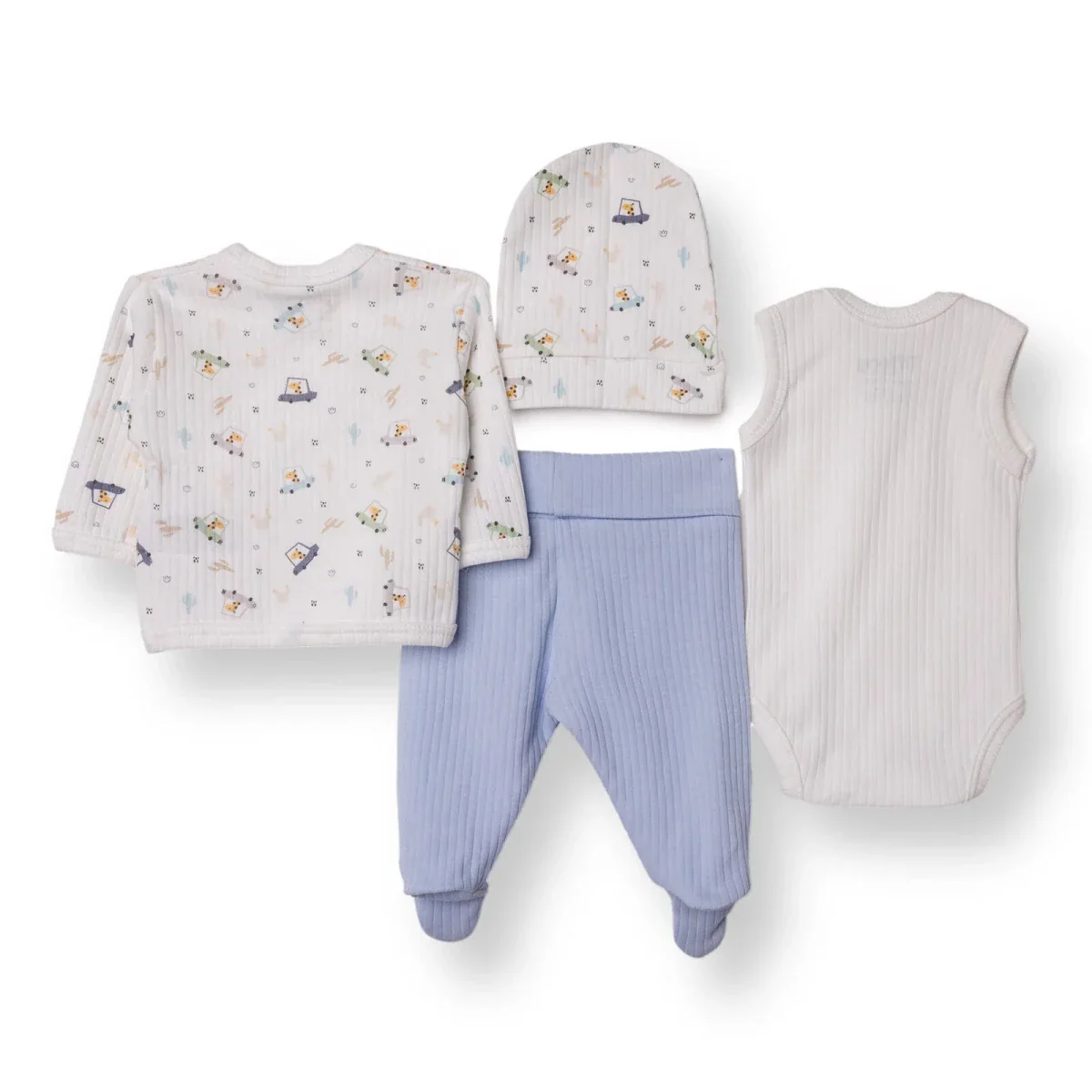 Tiffany 100% Cotton Tiny Baby Set - Ecru - Image 2