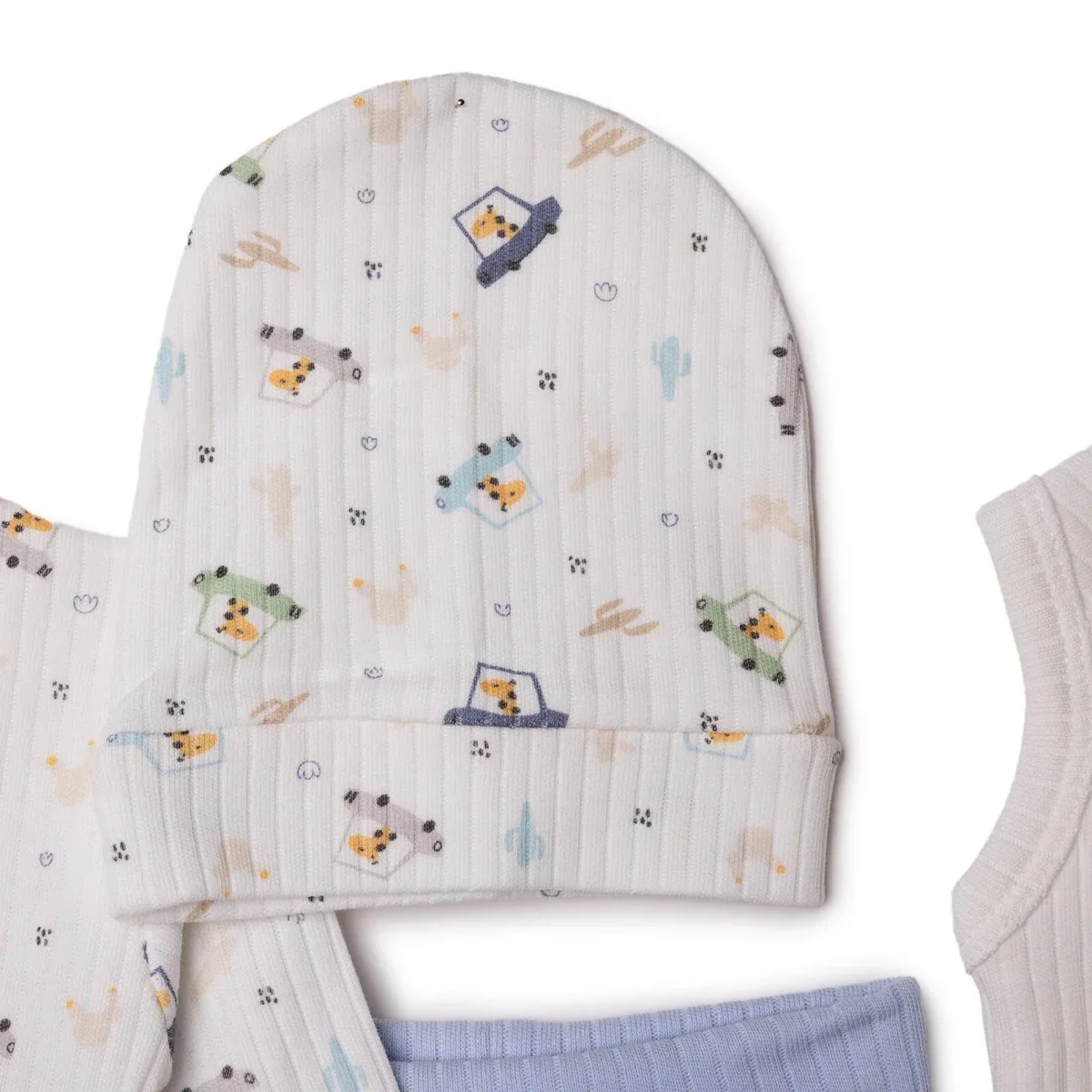Tiffany 100% Cotton Tiny Baby Set - Ecru - Image 4