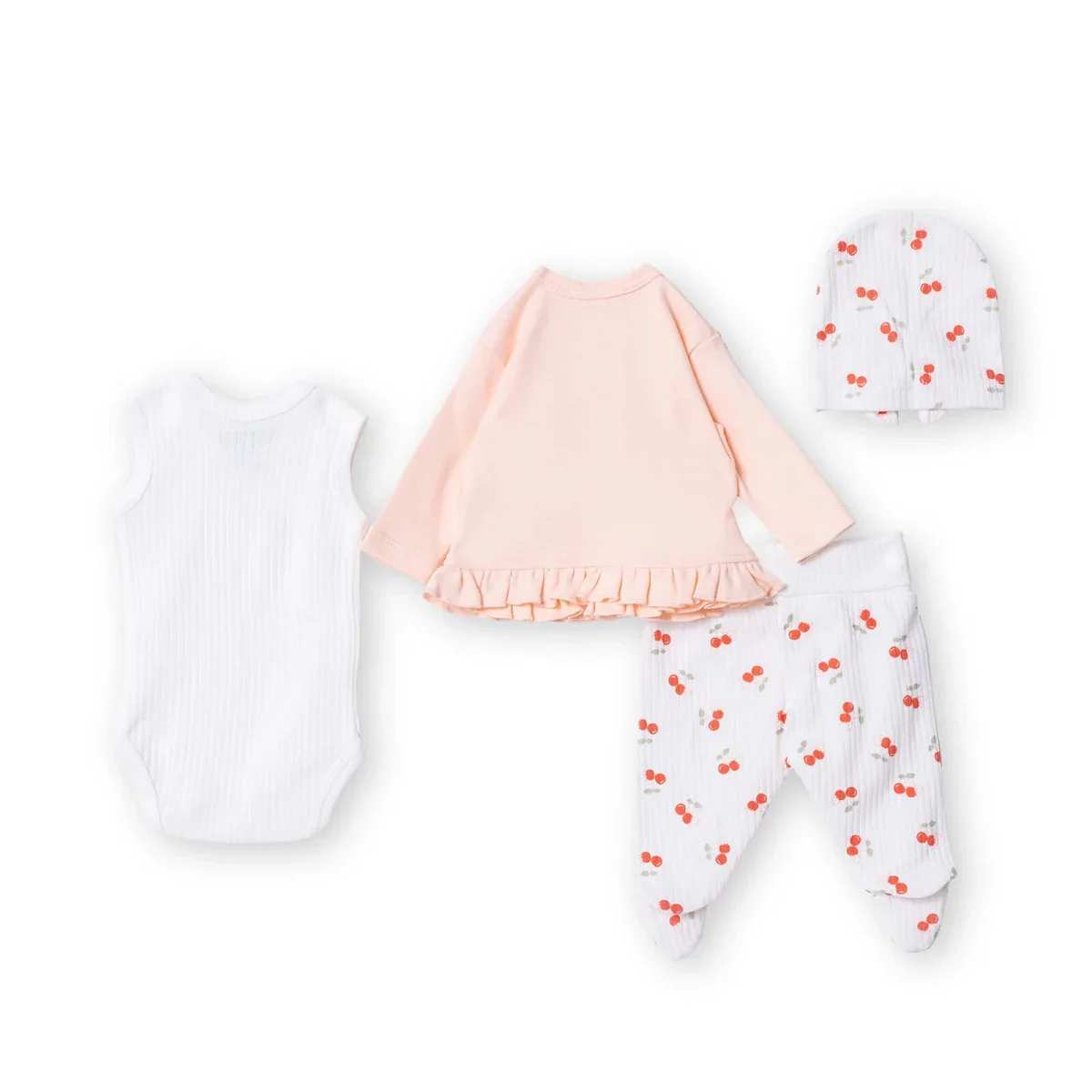 Tiffany 100% Cotton Tiny Baby Set - Ecru - Image 2