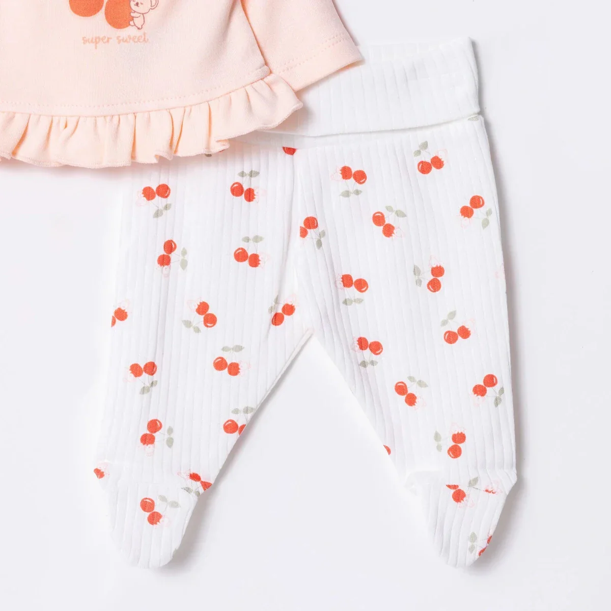 Tiffany 100% Cotton Tiny Baby Set - Ecru - Image 4