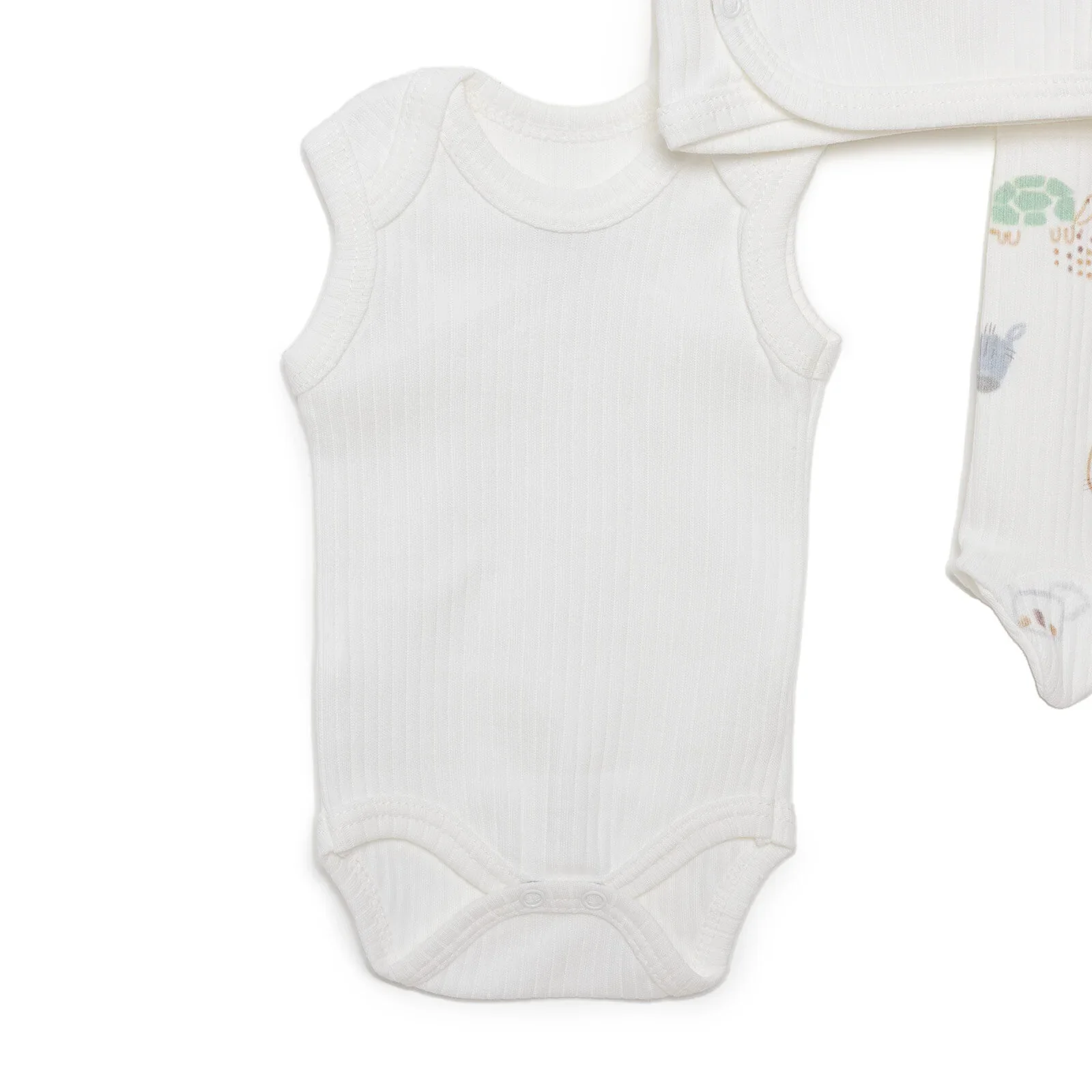 Tiffany 100% Cotton Tiny Baby Set - Ecru - Image 4