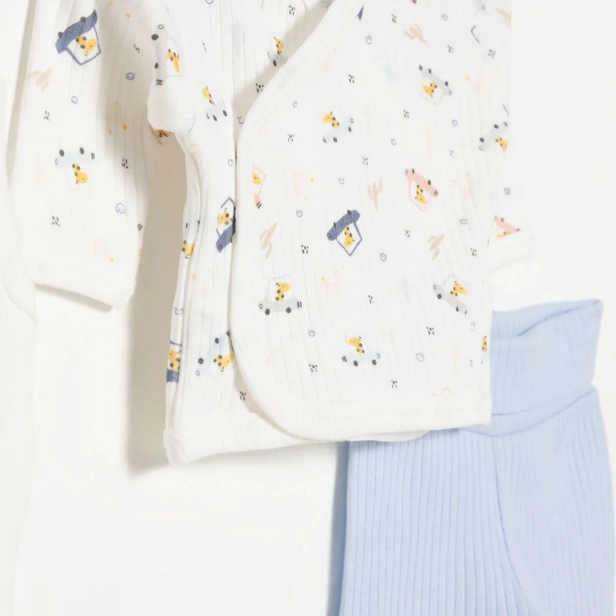 Tiffany 100% Cotton Tiny Baby Set - Ecru - Image 4