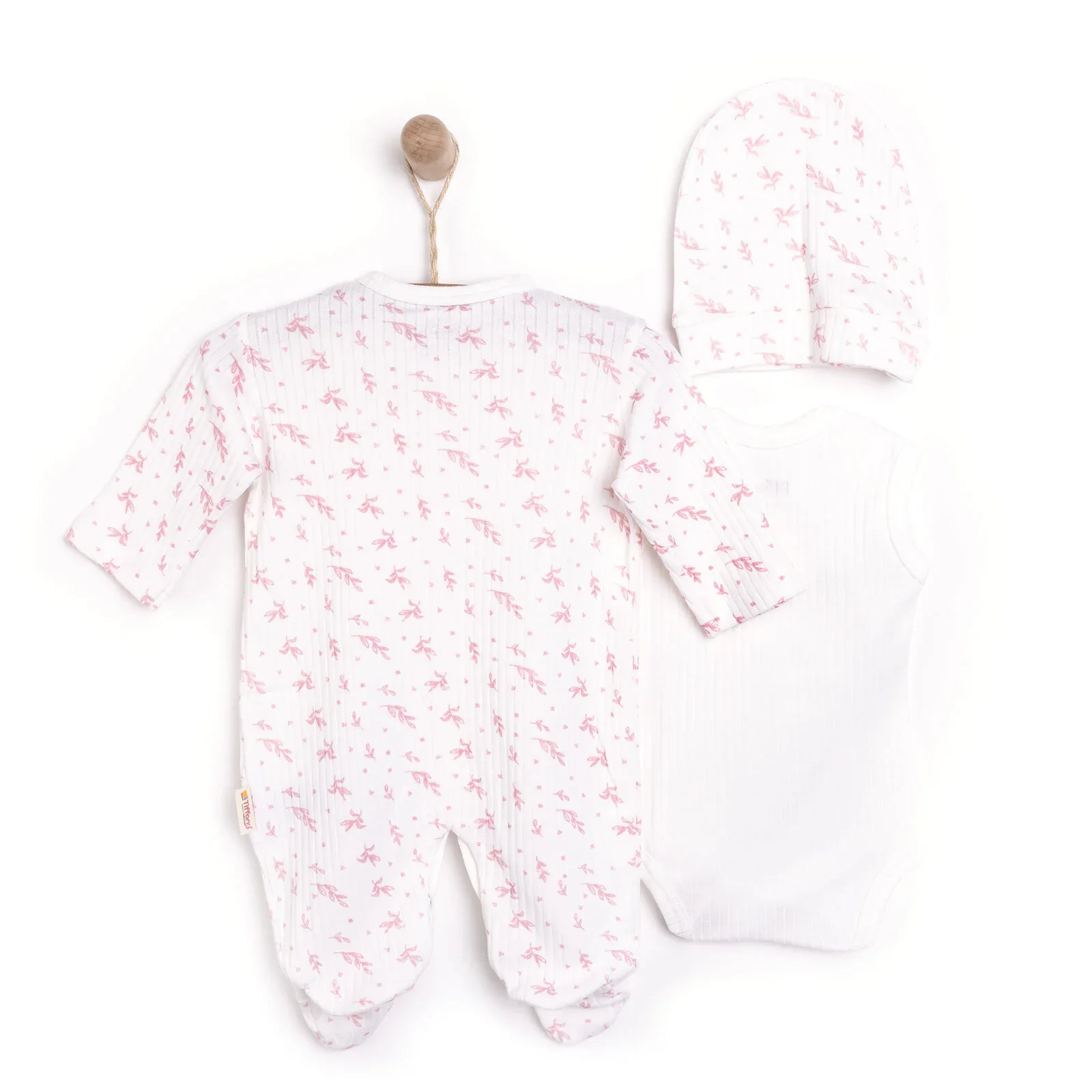 Tiffany 100% Cotton Tiny Baby Set - Ecru - Image 2
