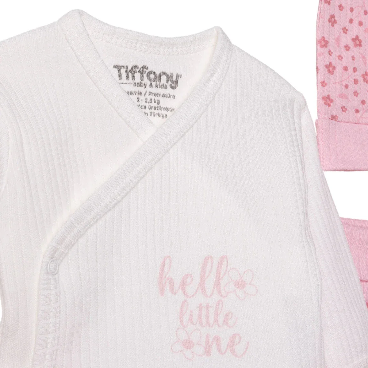 Tiffany 100% Cotton Tiny Baby Set - Ecru - Image 3