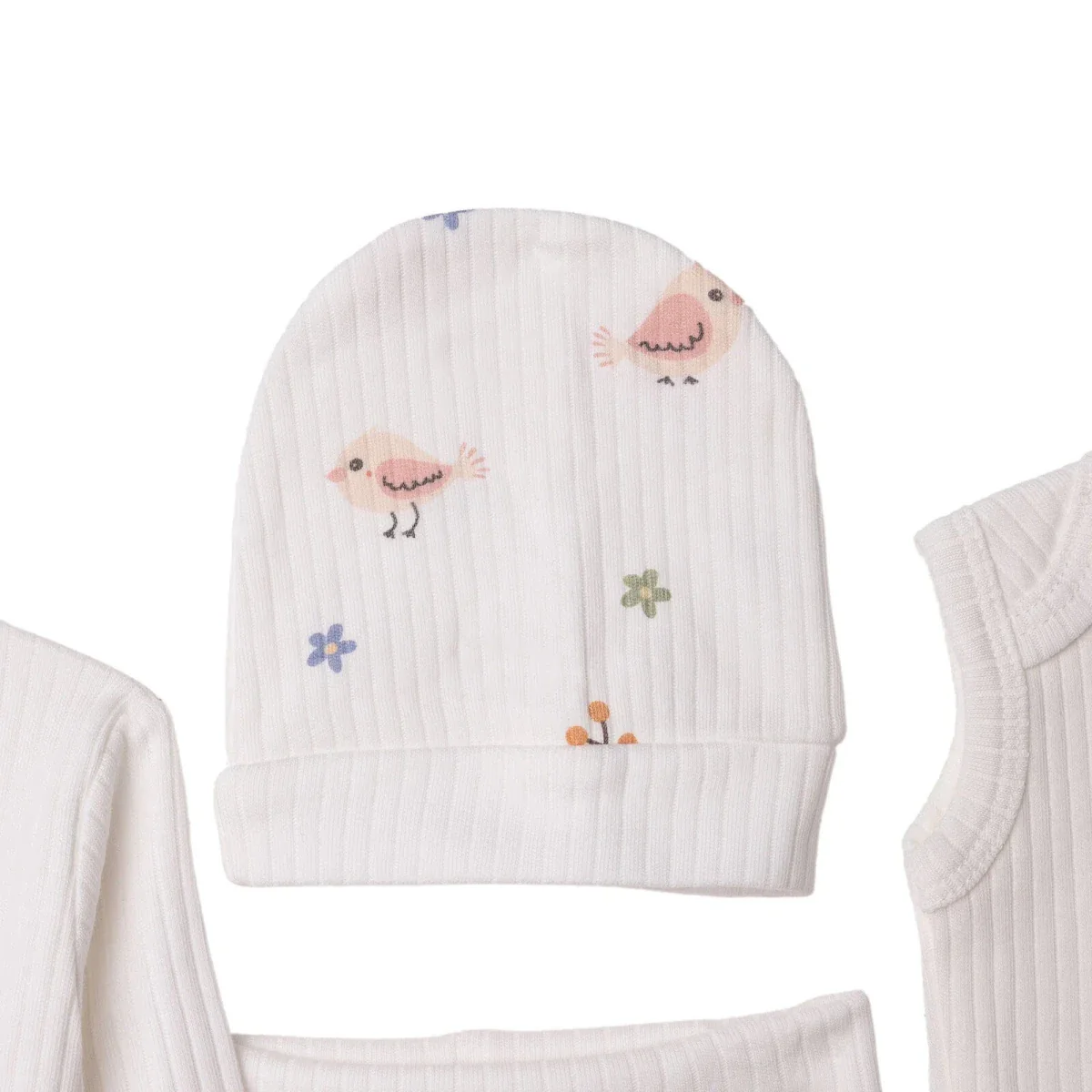 Tiffany 100% Cotton Tiny Baby Set - Ecru - Image 4