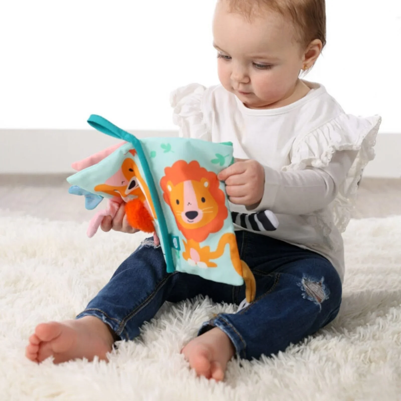 Tiny Talents Sensory Animal Tails Cloth Book - Image 4