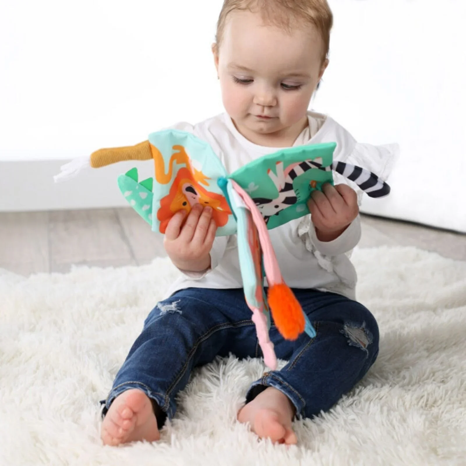 Tiny Talents Sensory Animal Tails Cloth Book - Image 5