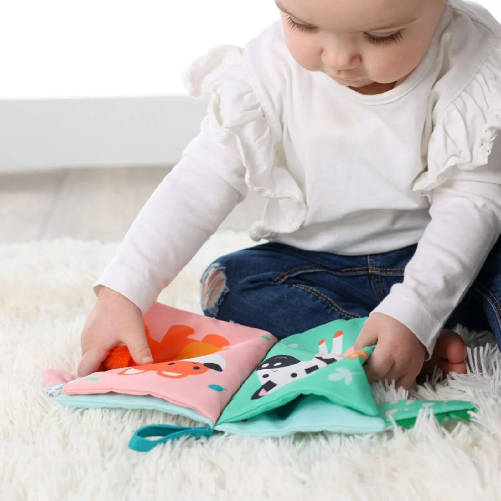 Tiny Talents Sensory Animal Tails Cloth Book - Image 6