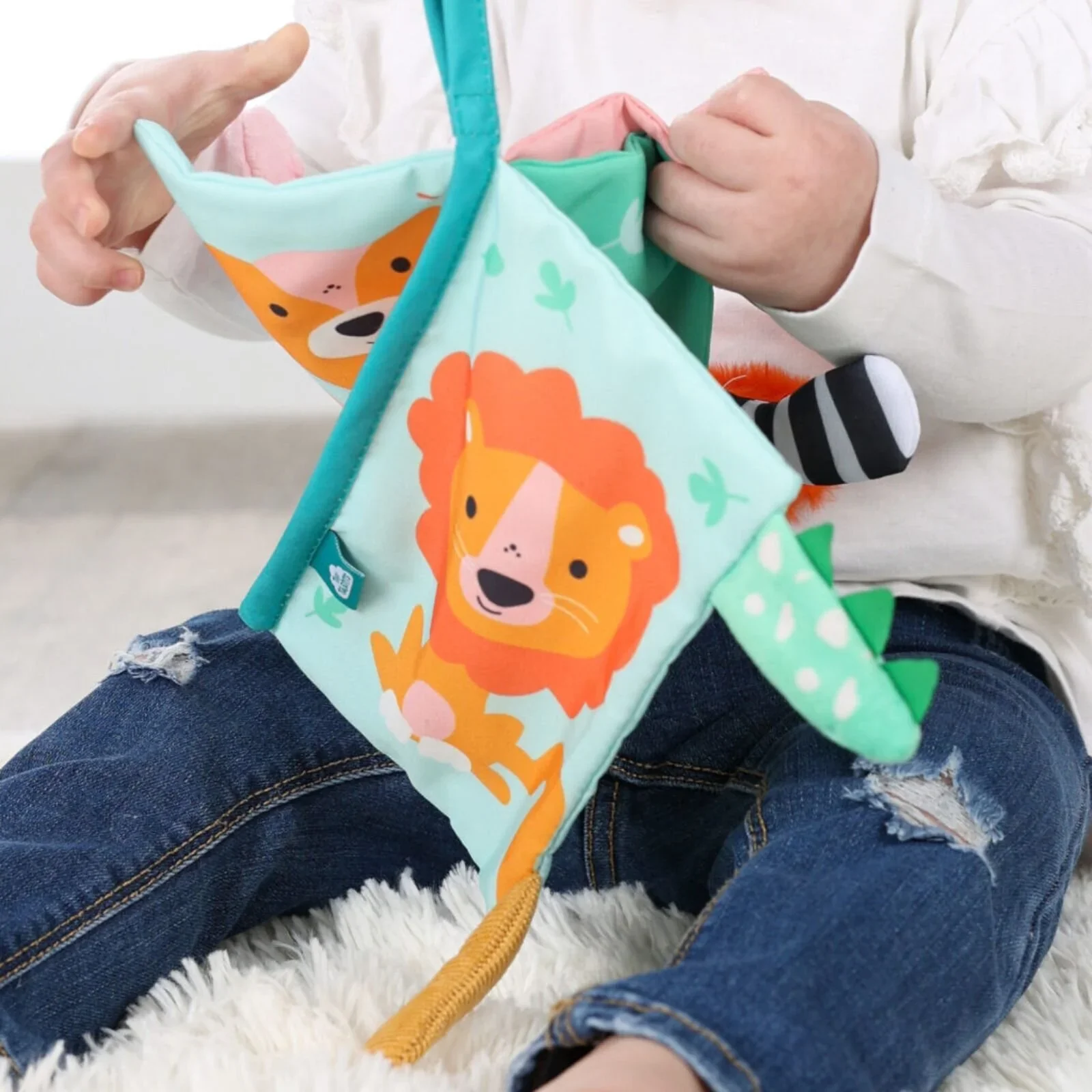 Tiny Talents Sensory Animal Tails Cloth Book - Image 7