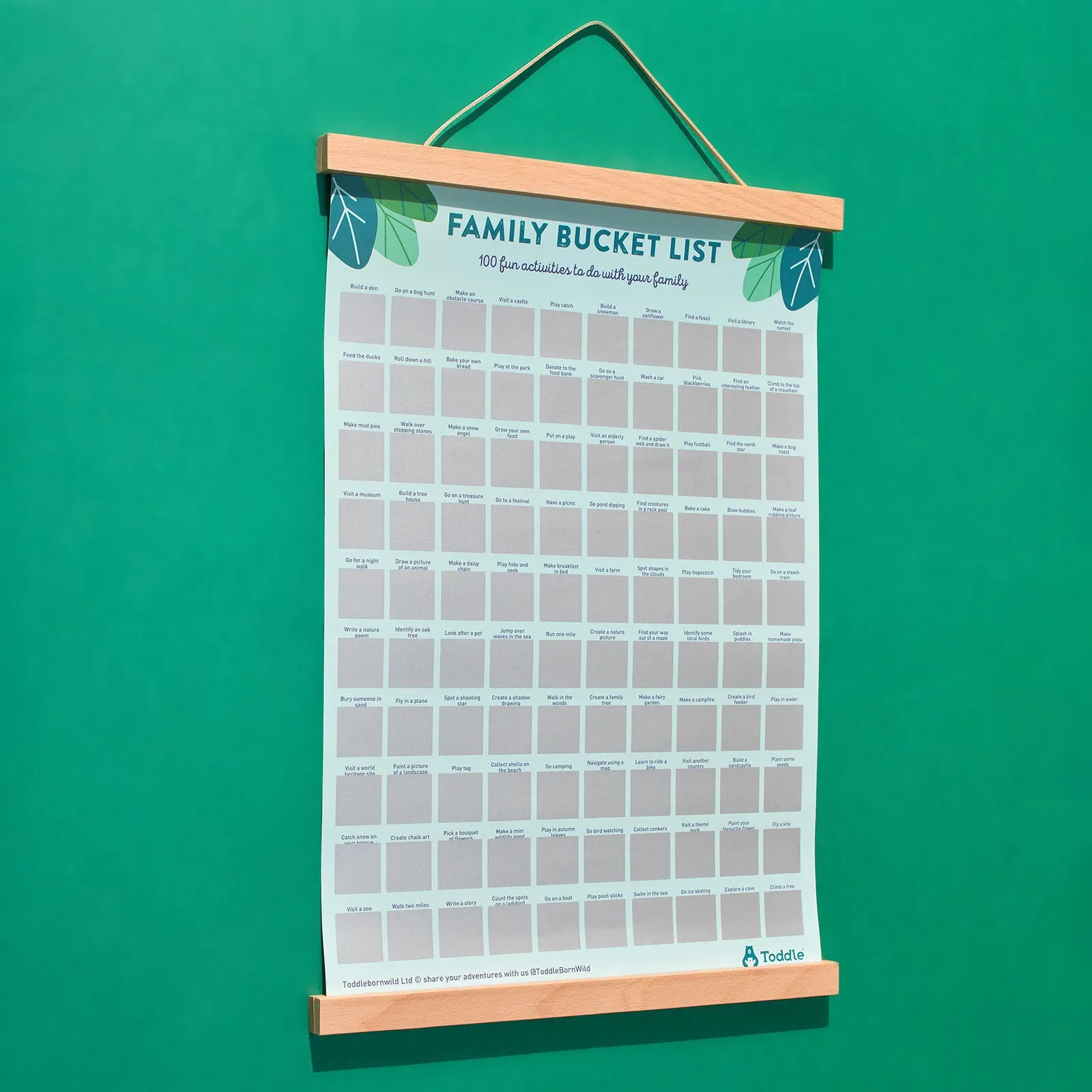 Toddle born Wild A2 100 Activity Bucket List Poster - Image 5