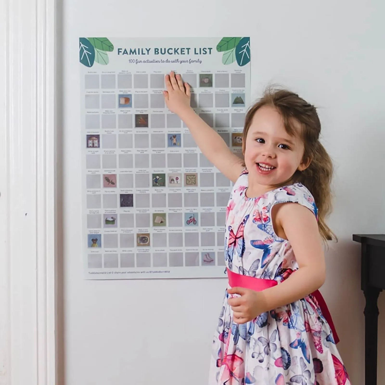 Toddle born Wild A3 100 Activity Bucket List Poster - Image 2