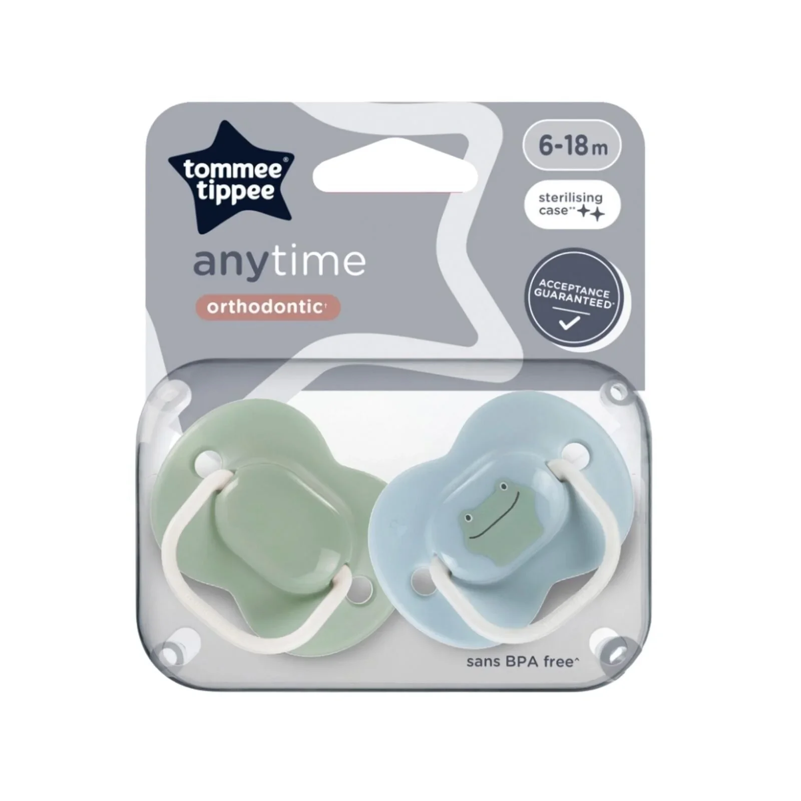 Tommee Tippee Anytime Soother 6-18 months Pack of 2 Assorted - Image 4