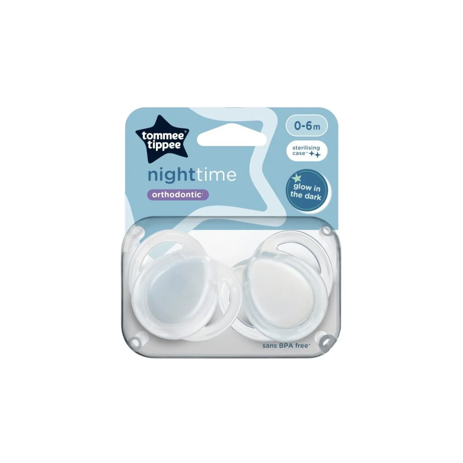 Tommee Tippee Night Time Soother 0-6 months Pack of 2 Assorted - Image 6