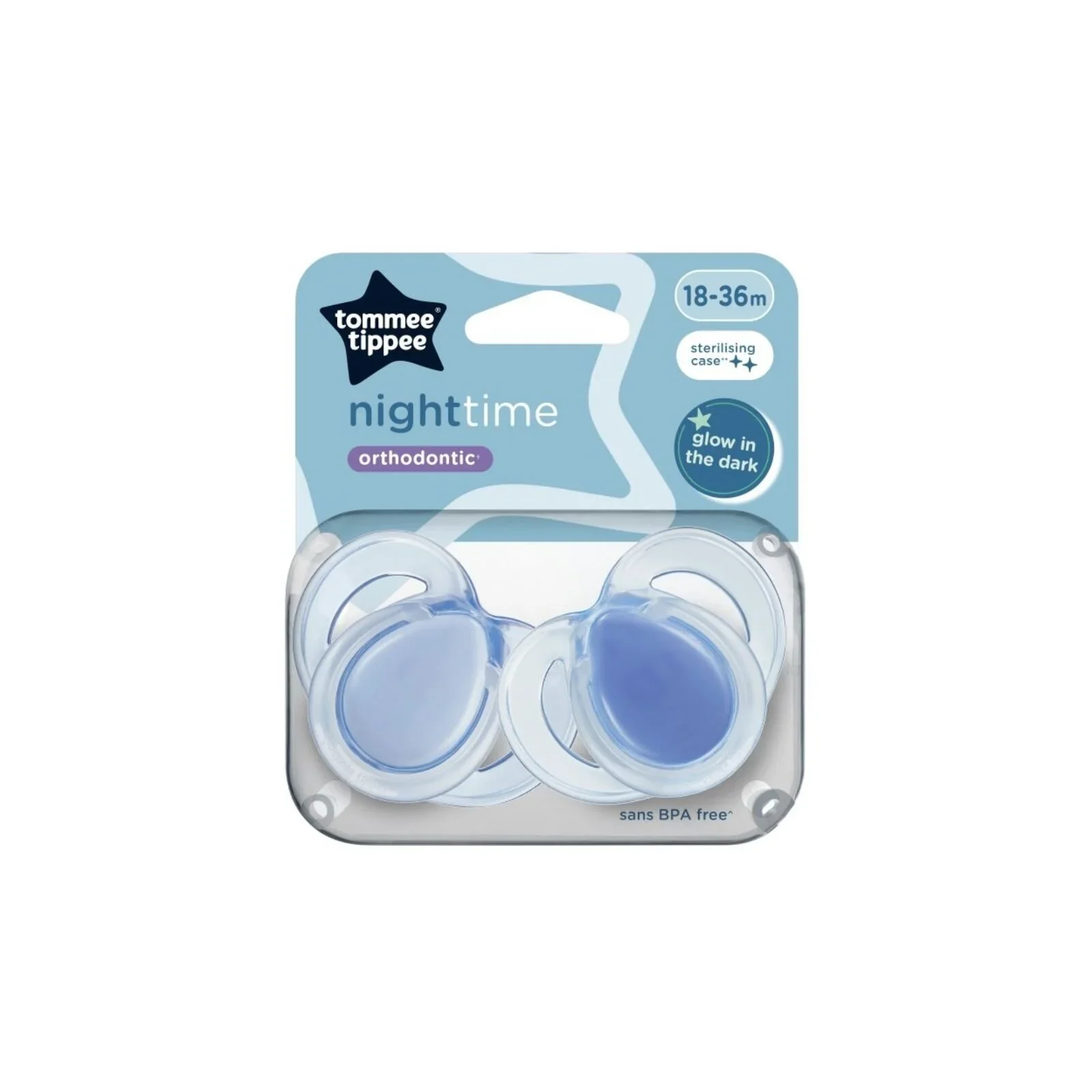 Tommee Tippee Night Time Soother 18-36 months Pack of 2 Assorted - Image 4