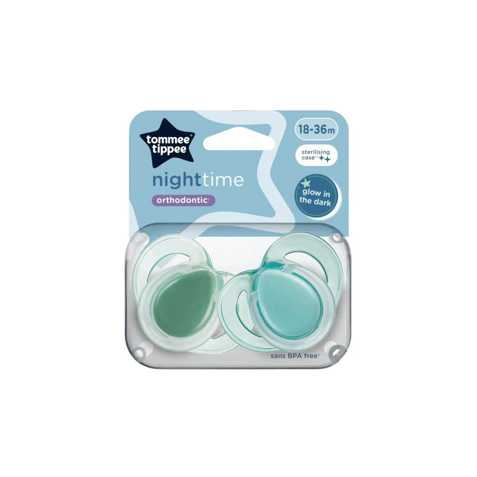Tommee Tippee Night Time Soother 18-36 months Pack of 2 Assorted - Image 6