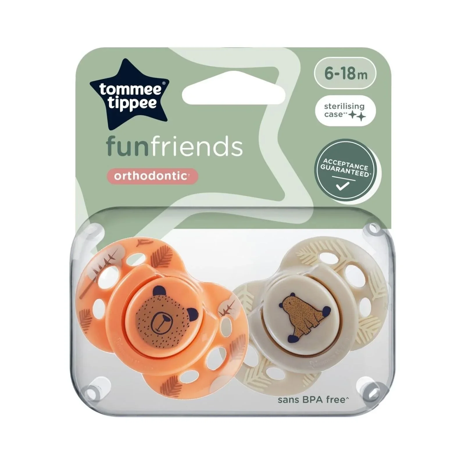 Tommee Tippee Fun Style Soother 6-18 months Pack of 2 Assorted - Image 3