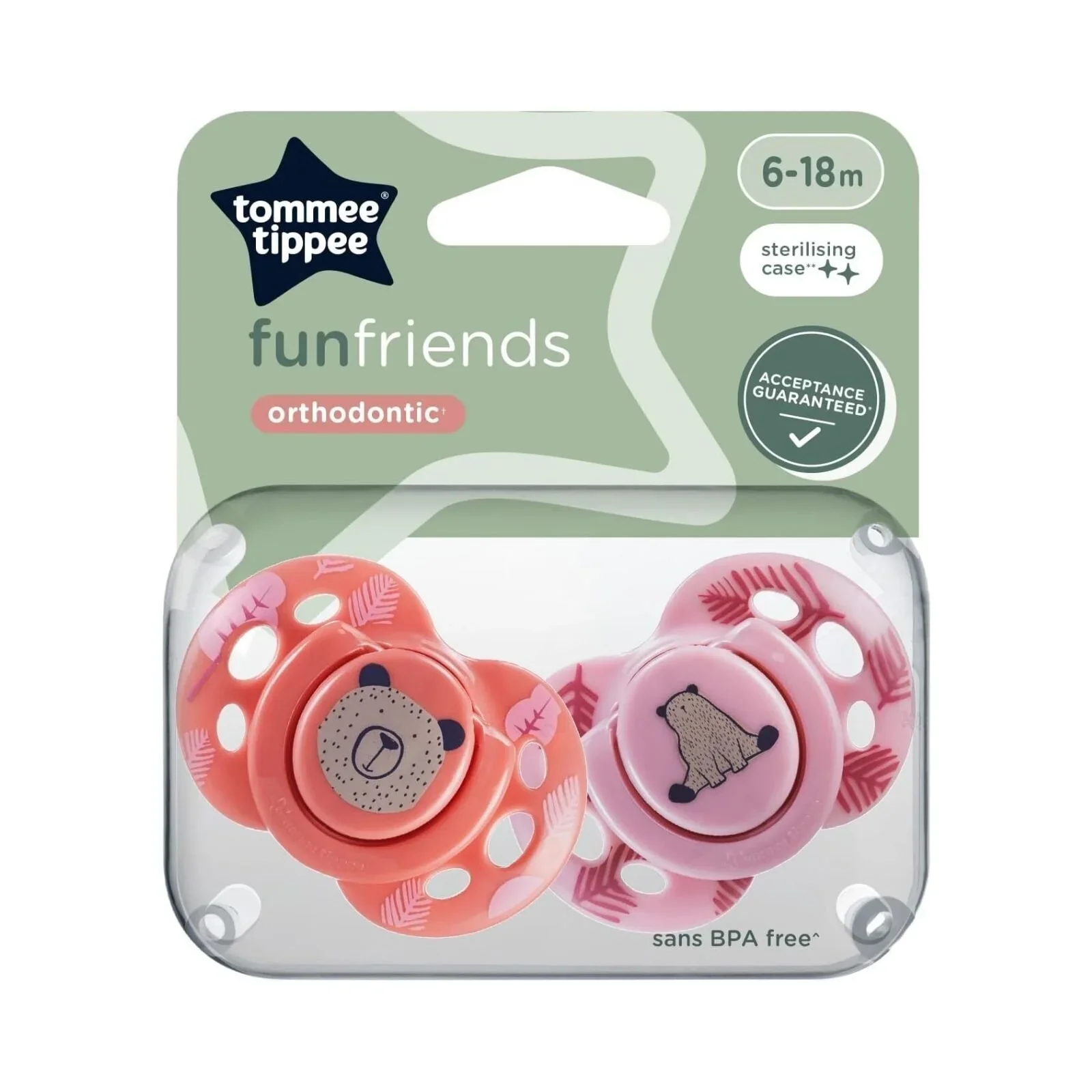 Tommee Tippee Fun Style Soother 6-18 months Pack of 2 Assorted - Image 4