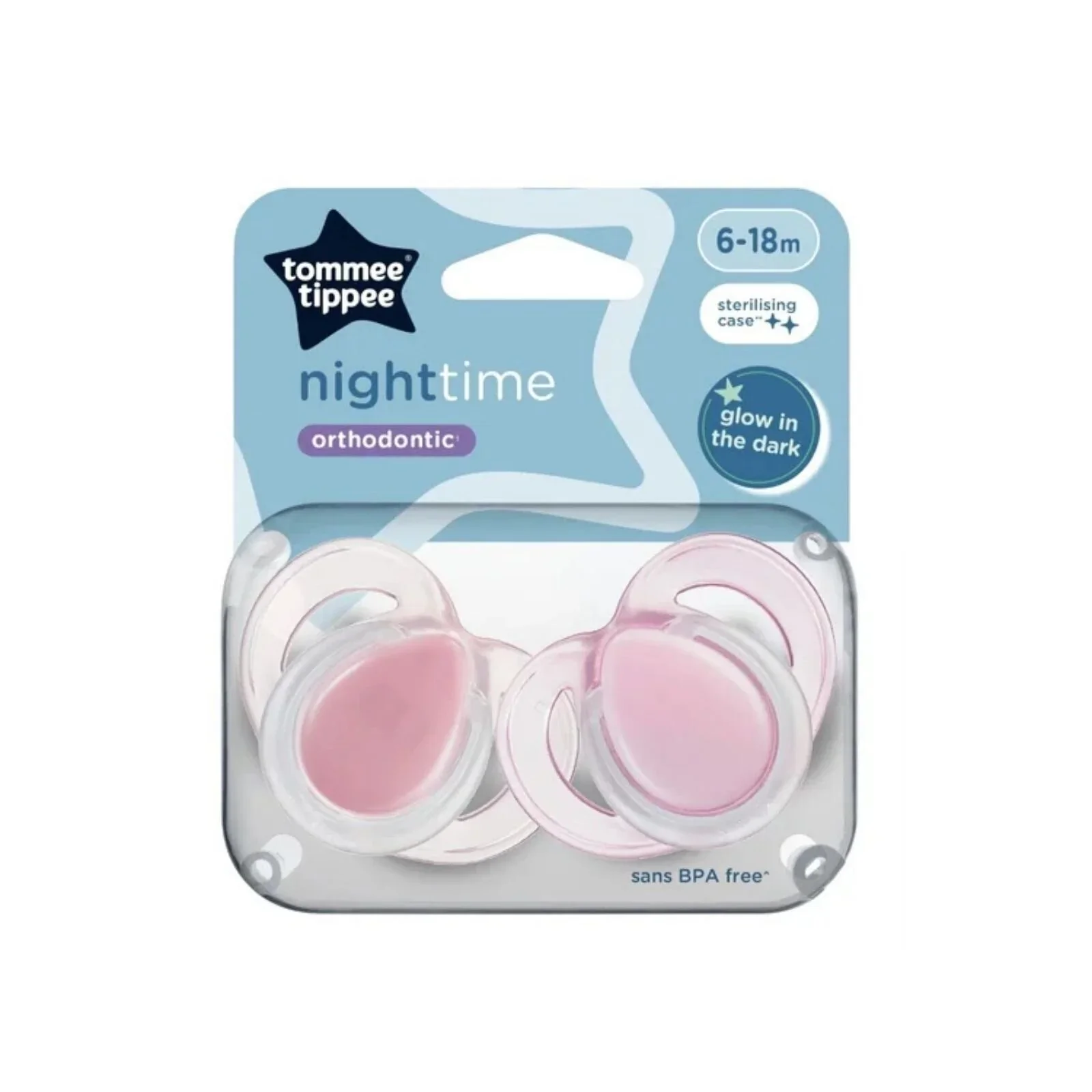 Tommee Tippee Night Time Soother 6-18 months Pack of 2 Assorted - Image 4