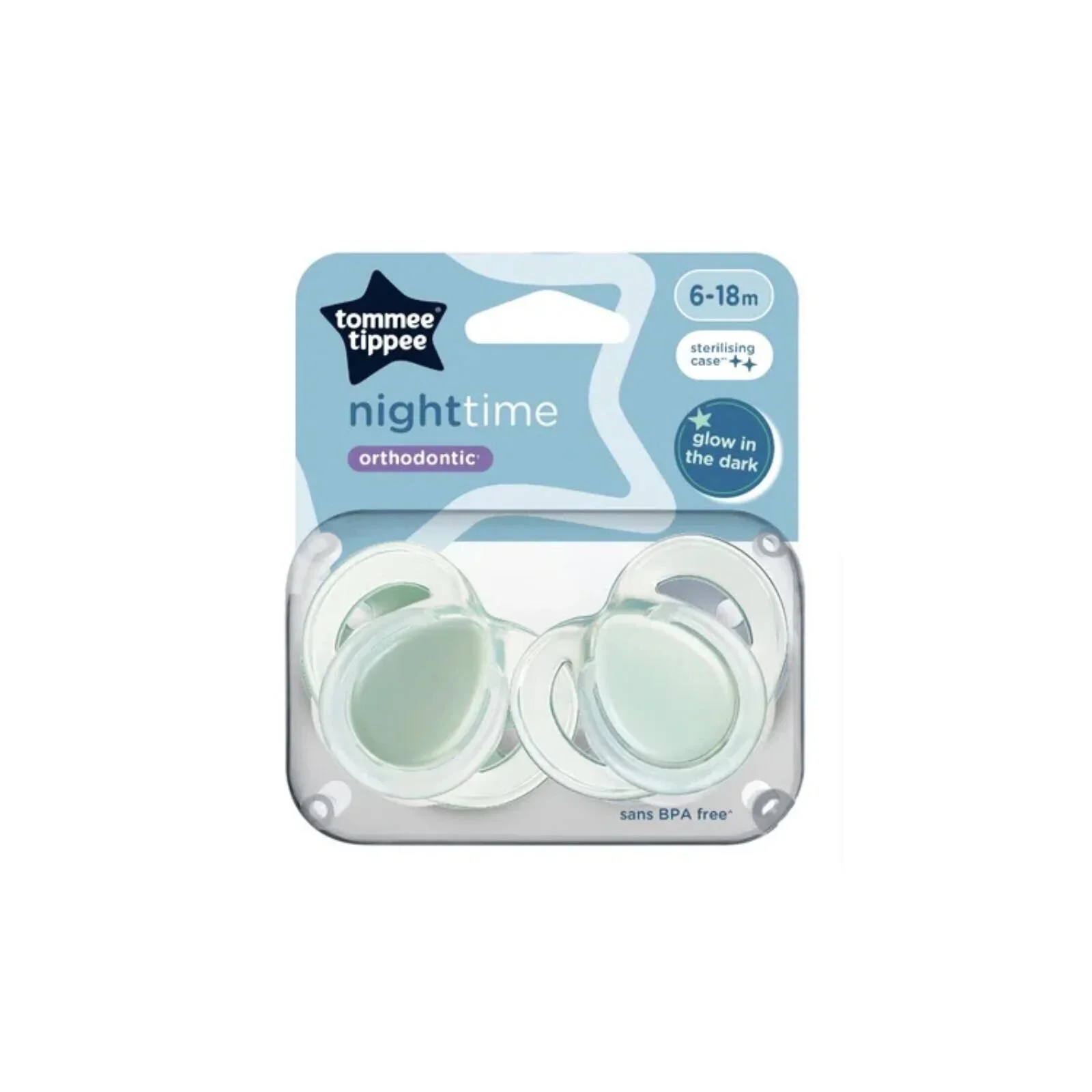 Tommee Tippee Night Time Soother 6-18 months Pack of 2 Assorted - Image 6