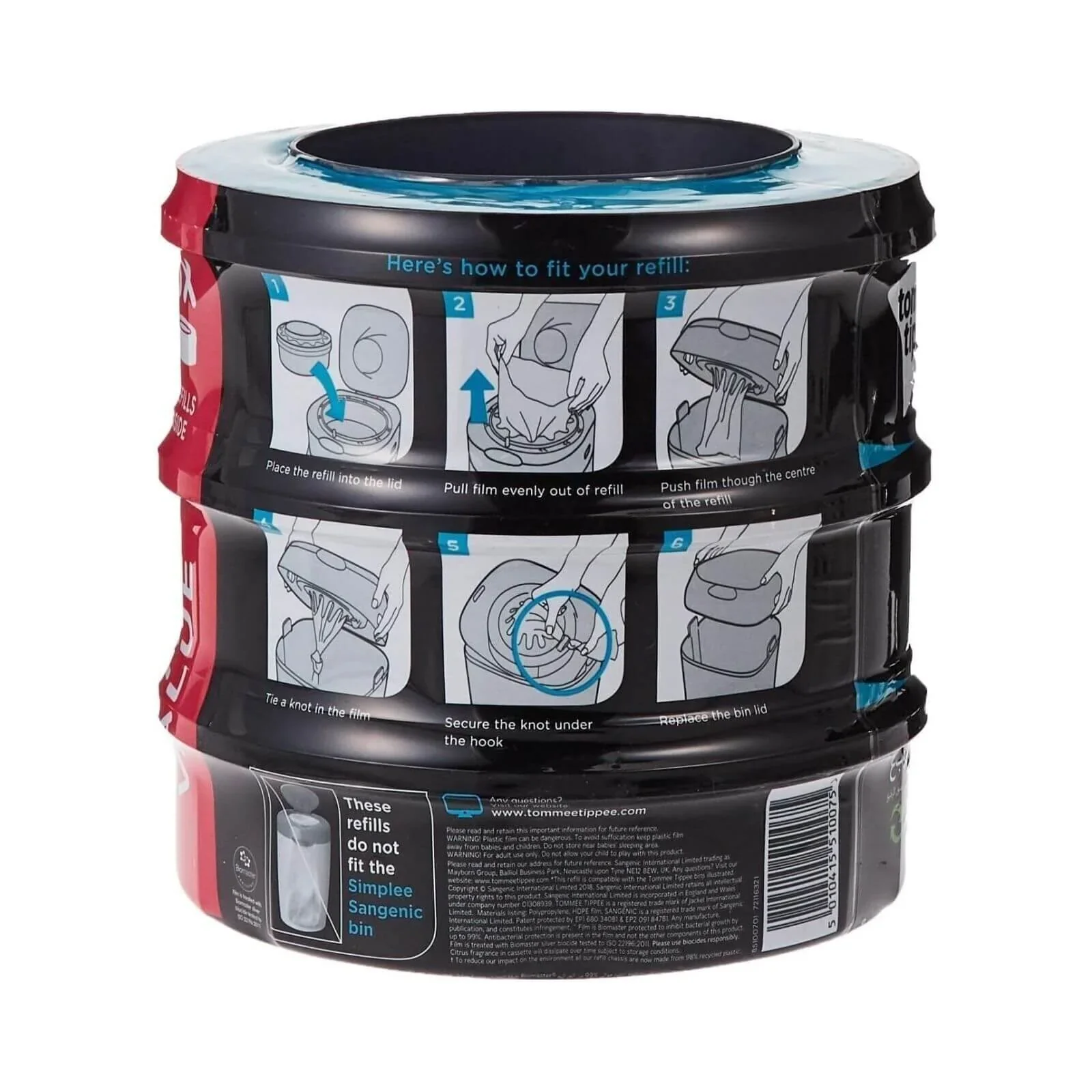 Tommee Tippee Sangenic Twist and Click Cassettes 3 pcs - Image 2