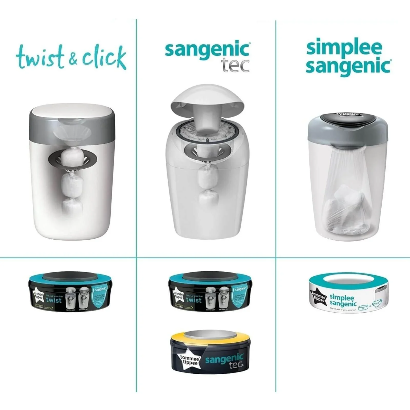 Tommee Tippee Sangenic Twist and Click Cassettes 3 pcs - Image 3