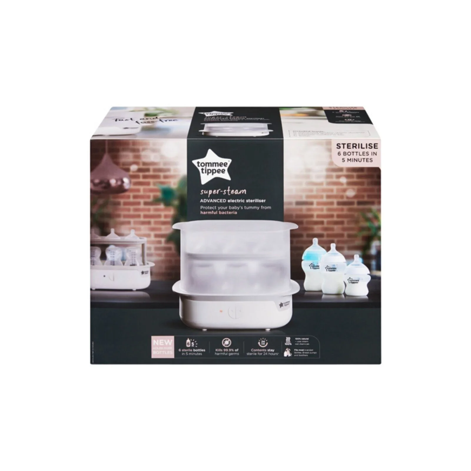 Tommee Tippee Super Steam Steriliser - White - Image 2