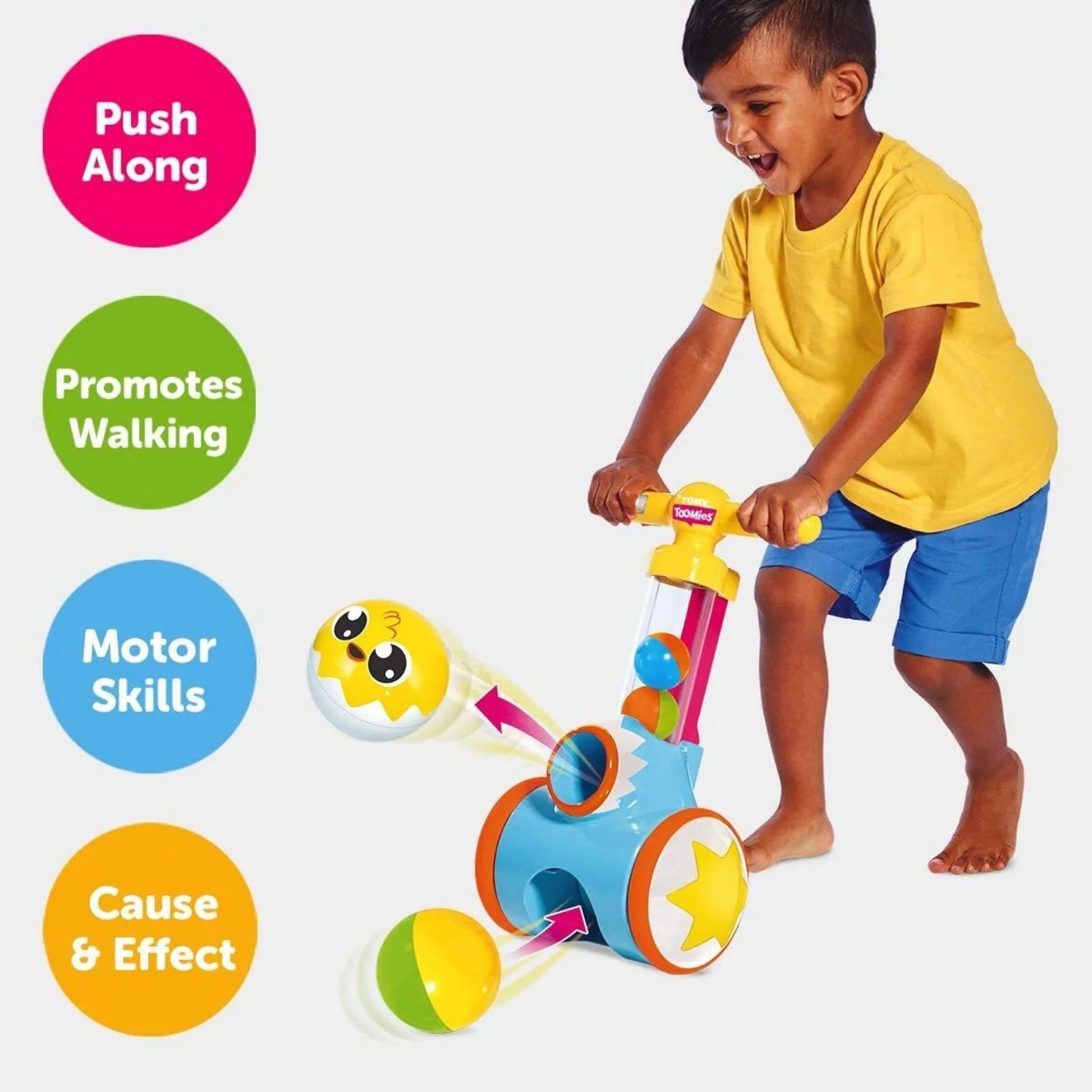 TOMY Toomies Pic and Pop Push Along Baby Toy - Image 2