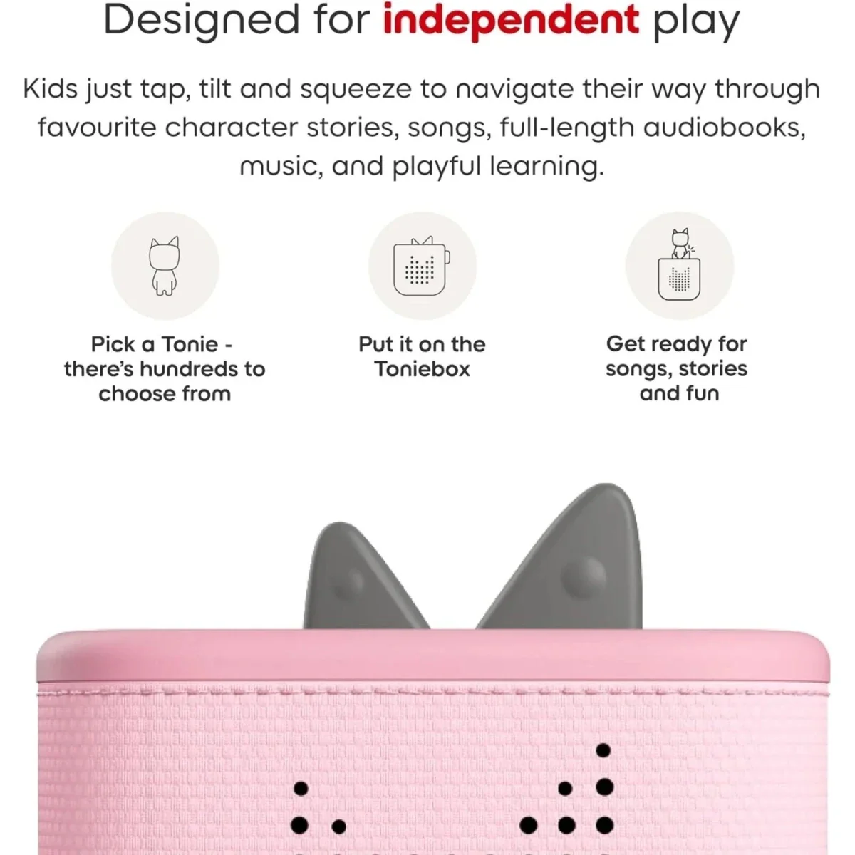 Tonies Toniebox 2 Cloud Starter Set with Creative Tonie Rubie - Pink - Image 6