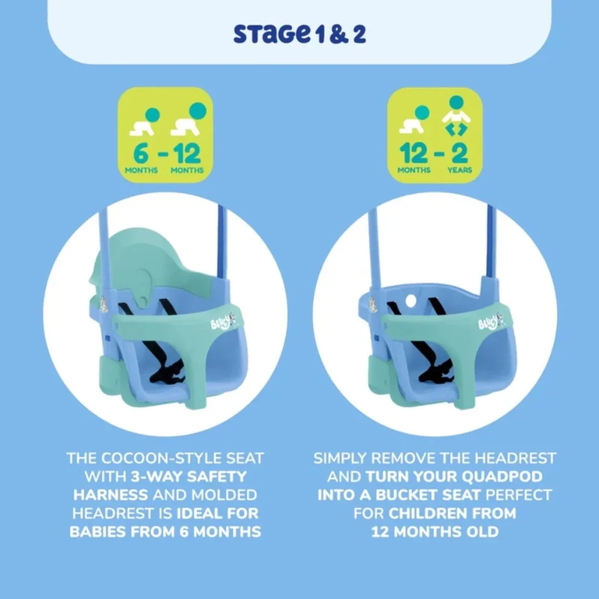 TP Forest Acorn Growable Swing Set with Bluey Quadpod - Image 8