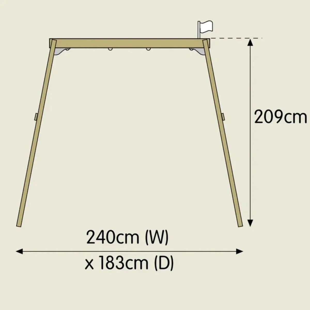 TP Forest Wooden Double Swing with Bluey Quadpod - Image 10