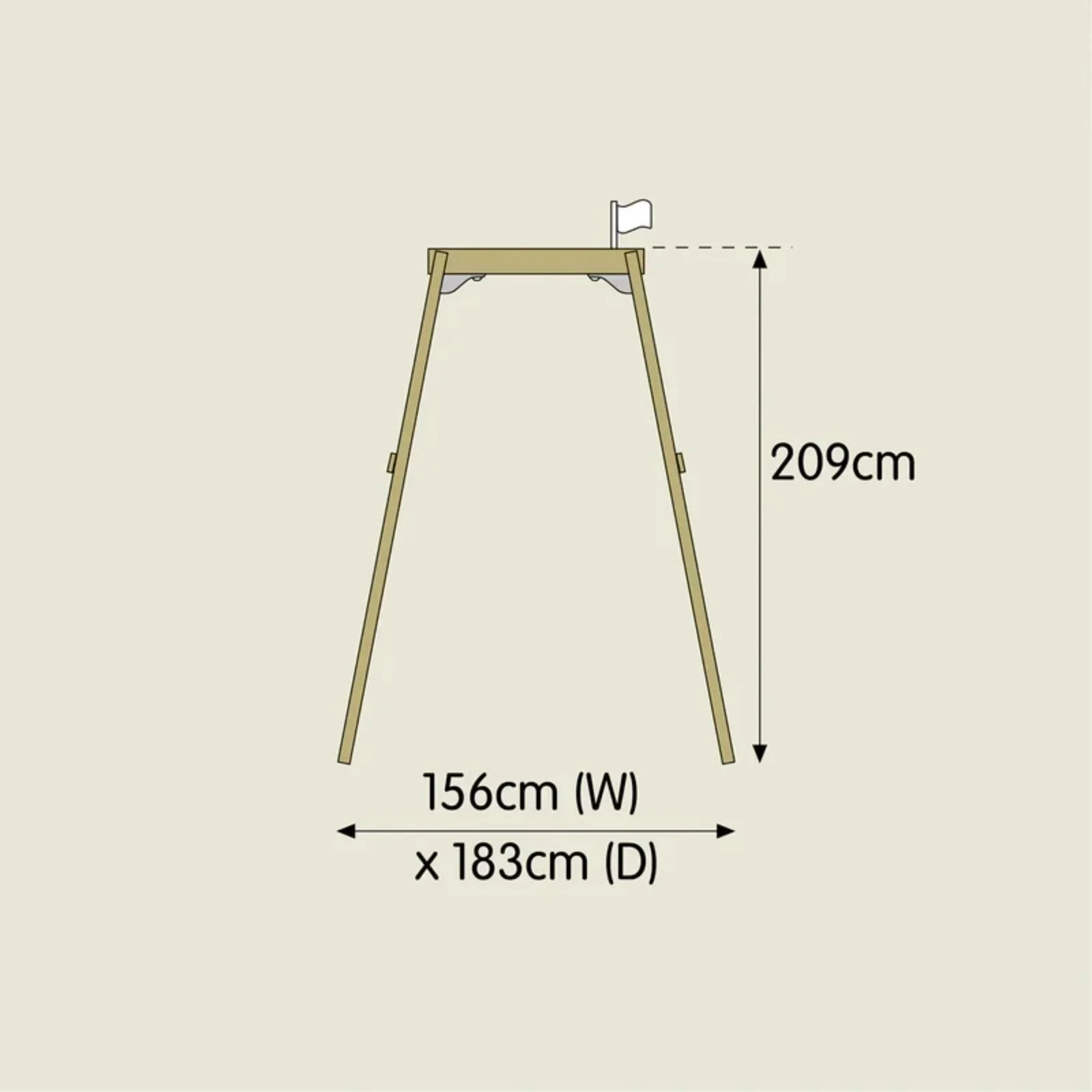 TP Forest Wooden Single Swing - Image 8