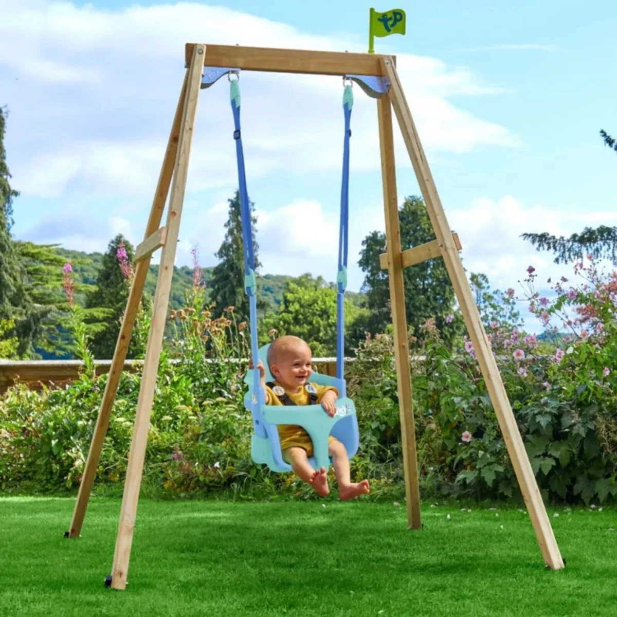 TP Forest Wooden Single Swing with Bluey Quadpod - Image 2