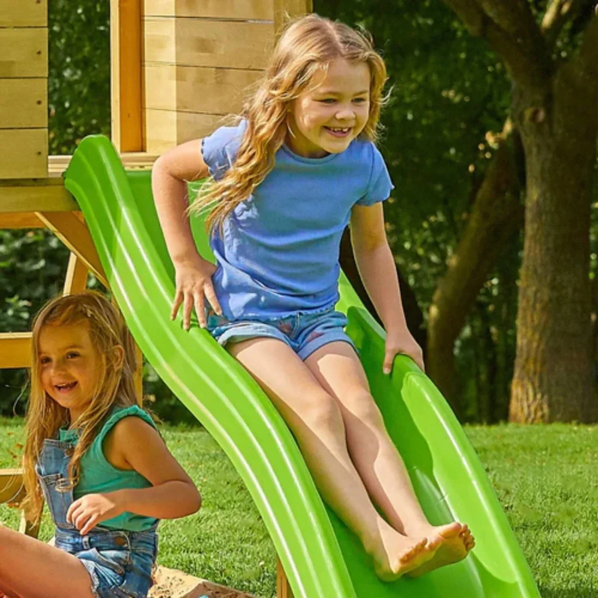 TP Treehouse Set with Slide & Bluey Quadpod Single Swing - Image 3