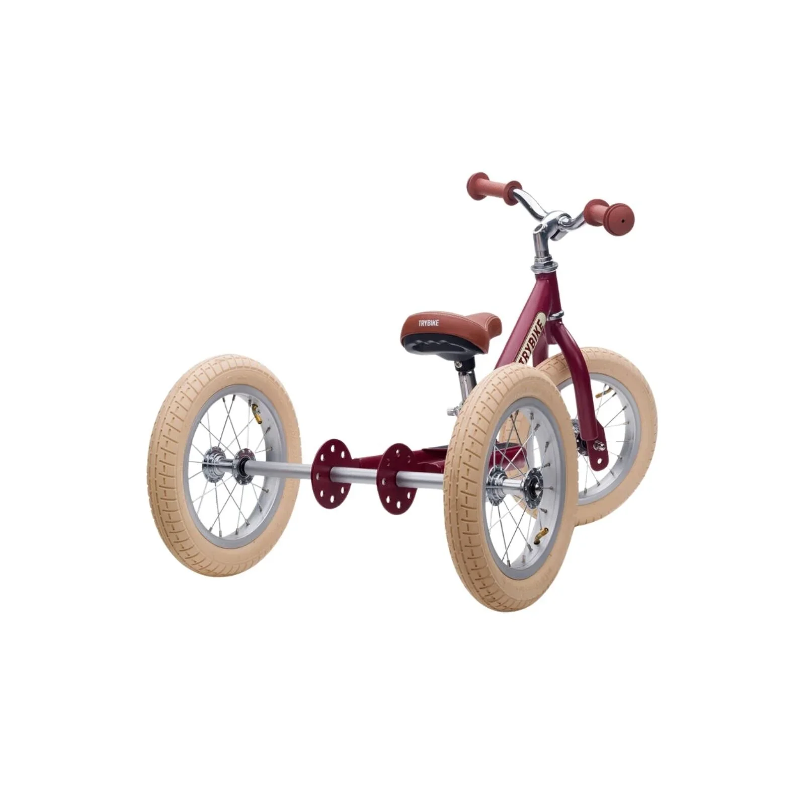 Trybike Matte 2-in-1 Balance Trike - Vintage Red - Image 3