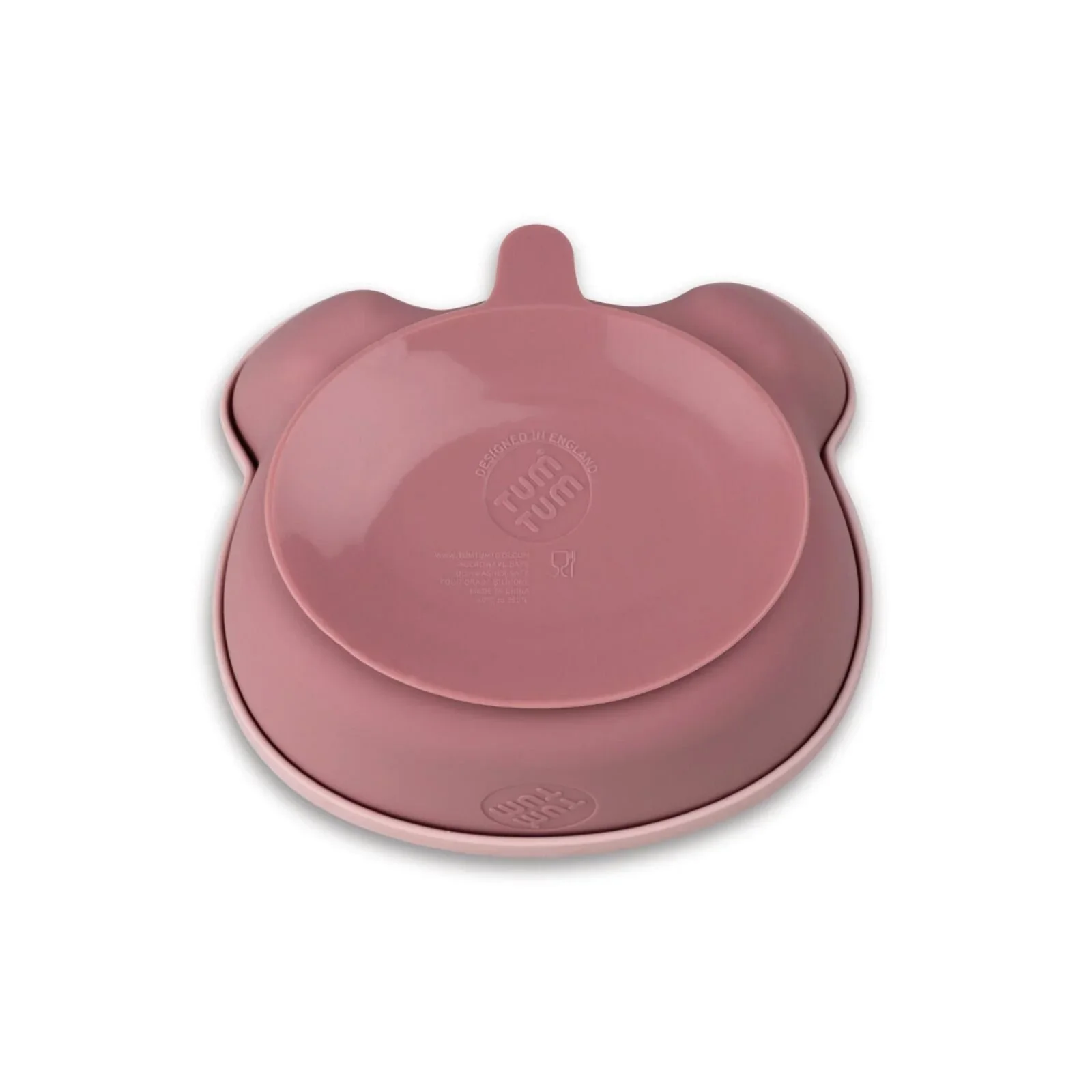 TUM TUM Silicone Weaning Bowl & Spoon Set Betsy Bear - Pink - Image 4