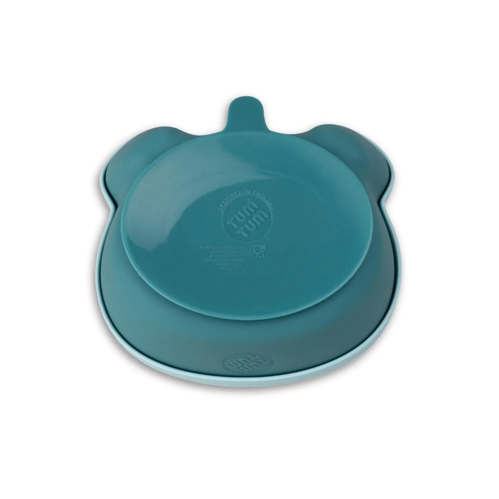TUM TUM Silicone Weaning Bowl & Spoon Set Boris Bear - Blue - Image 3
