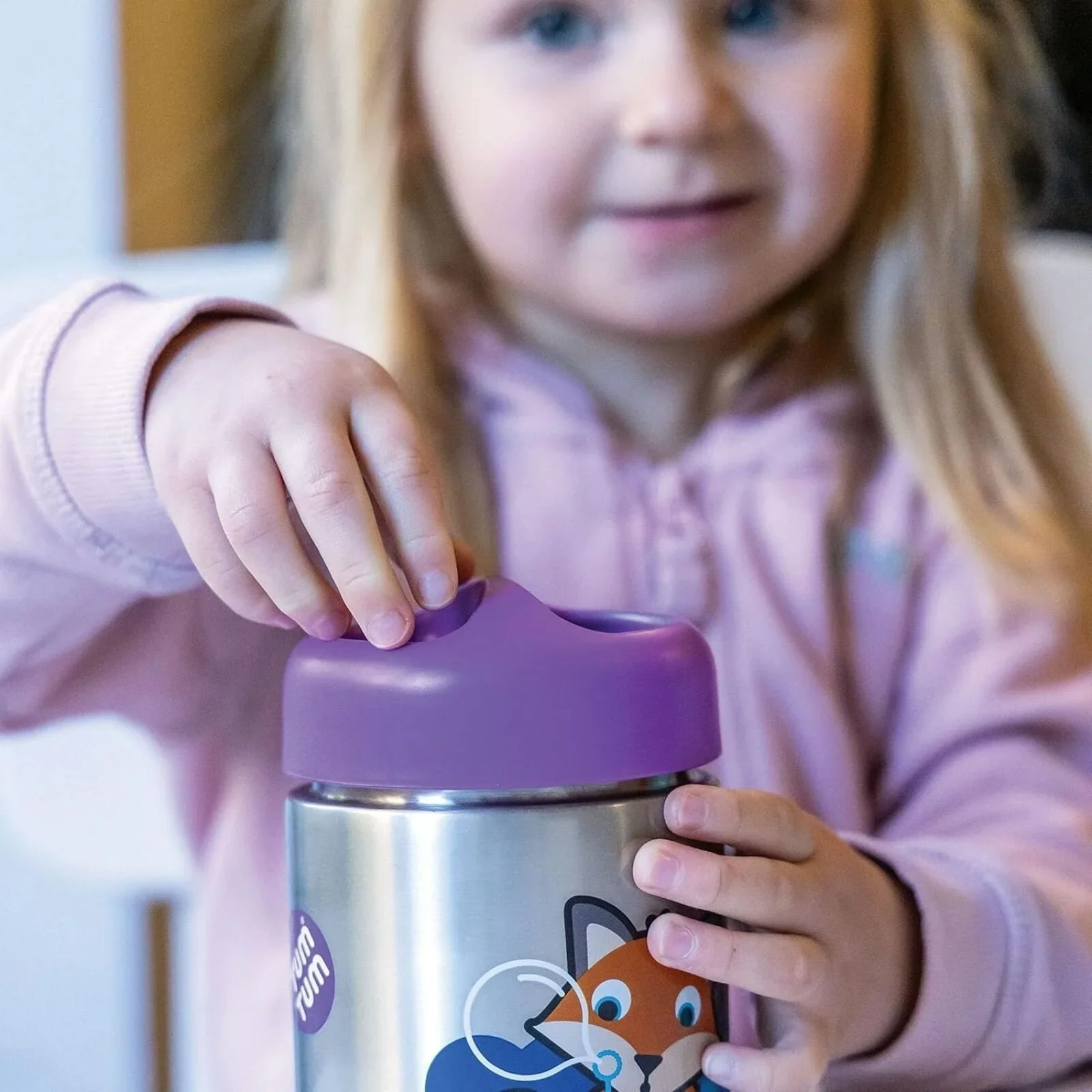 TUM TUM Thermal Food Flask with Magnetic Spork - Felicity Fox - Image 3