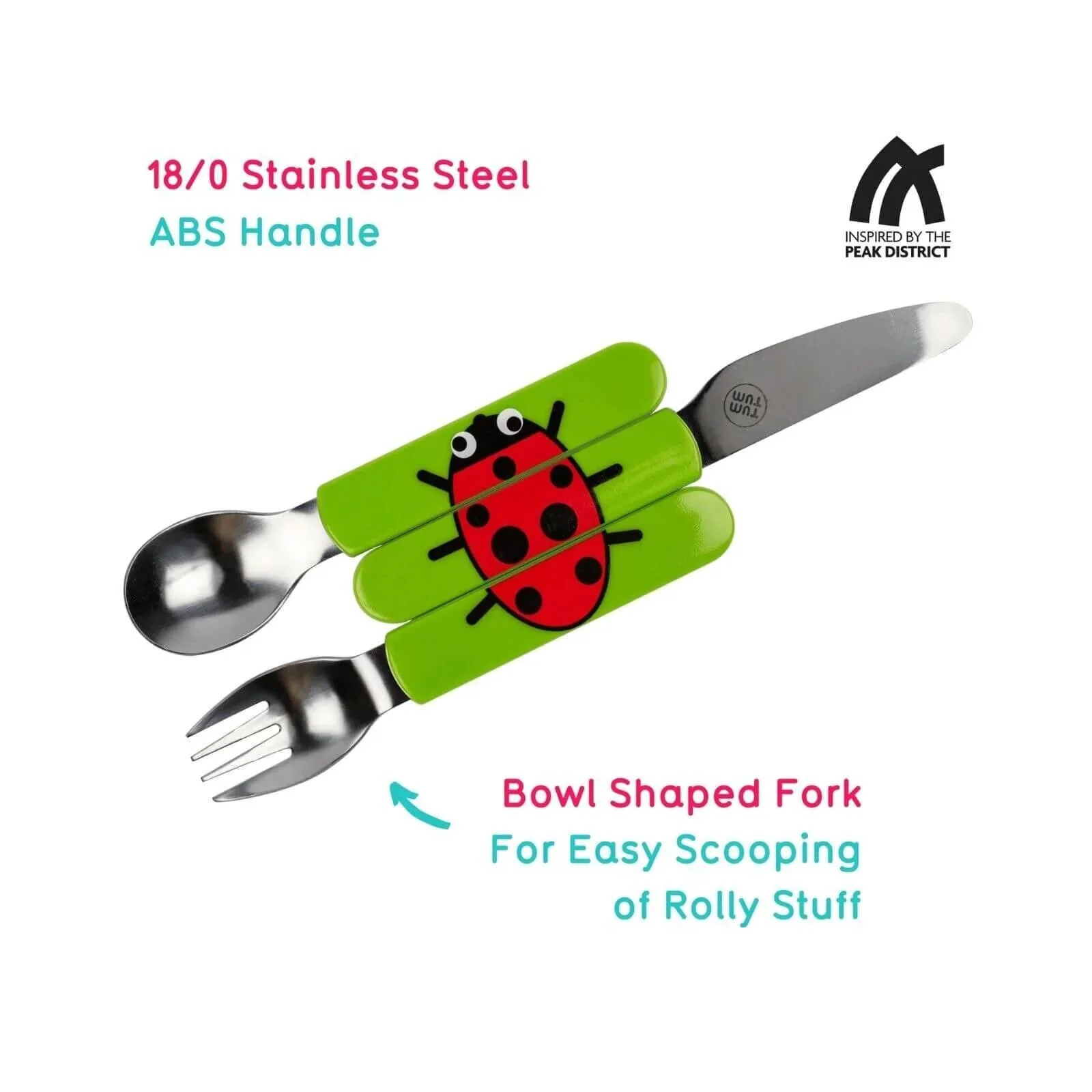 TUM TUM Travel Cutlery Set with Case - Ladybird - Image 2