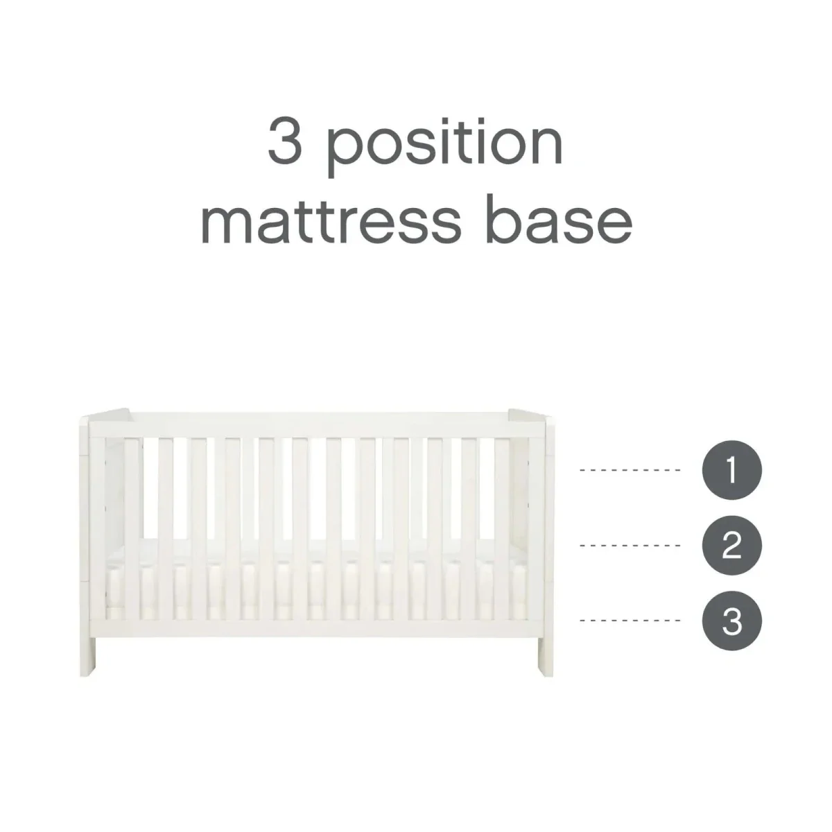 Tutti Bambini Alba Mini Cot Bed - Essentials White - Image 9