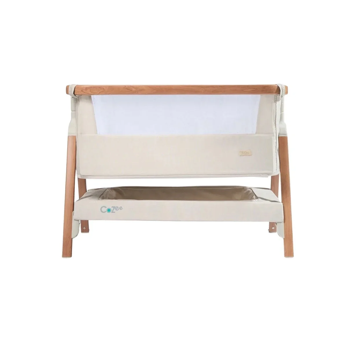 Tutti Bambini Cozee Bedside Crib - Scandinavian Walnut/Ecru - Image 9