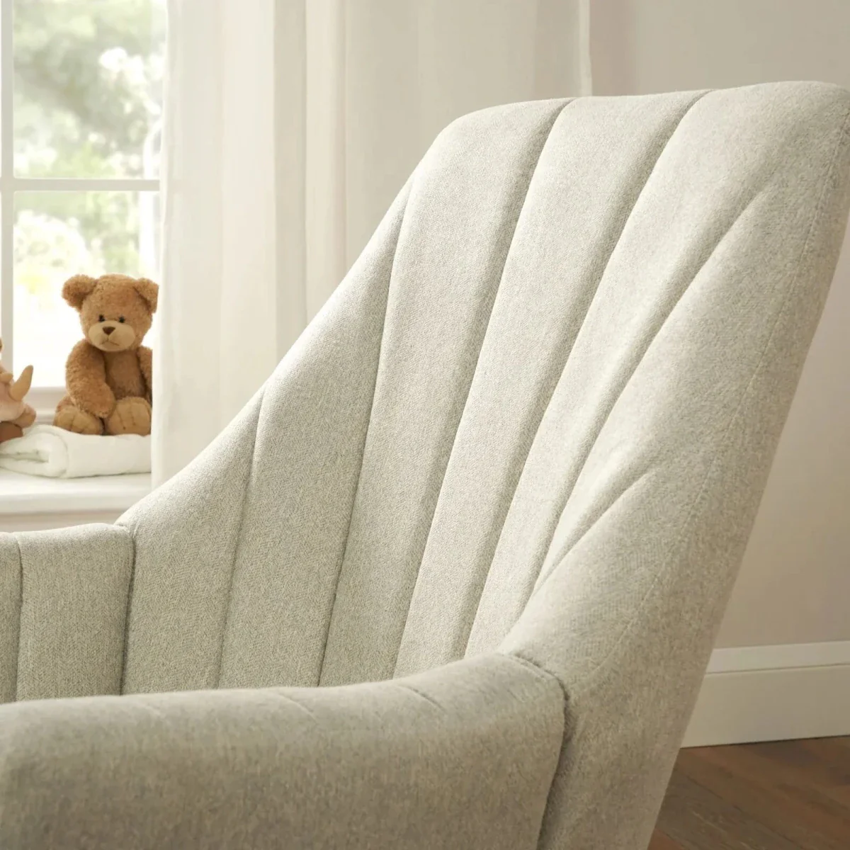 Tutti Bambini Jonah Rocking Chair & Foot Stool - Pebble - Image 3
