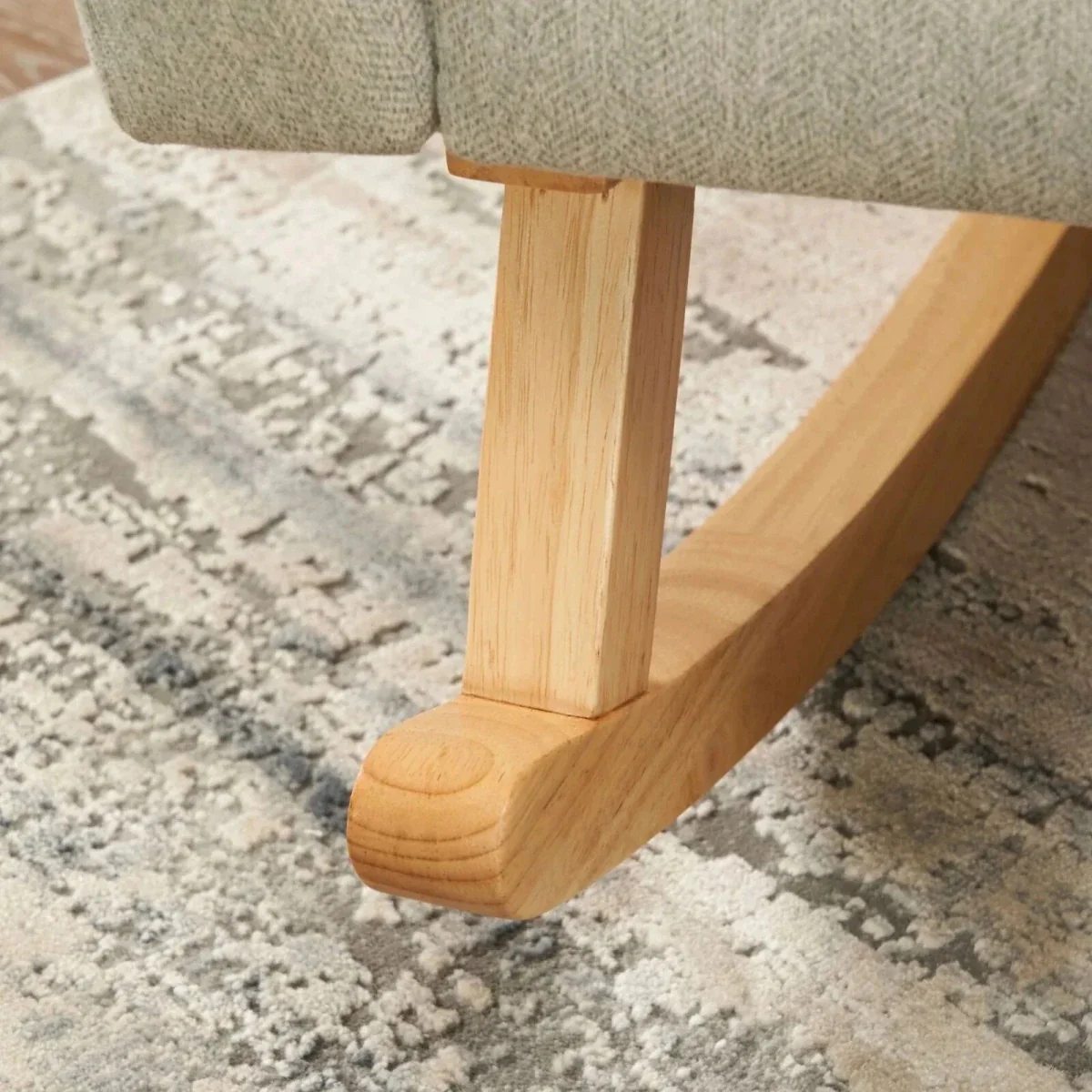 Tutti Bambini Jonah Rocking Chair & Foot Stool - Pebble - Image 4