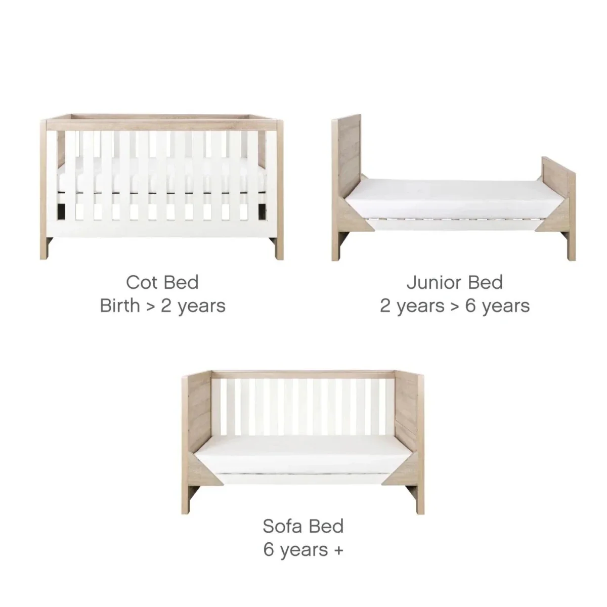 Tutti Bambini Modena 2 pcs Room Set - White/Oak - Image 7
