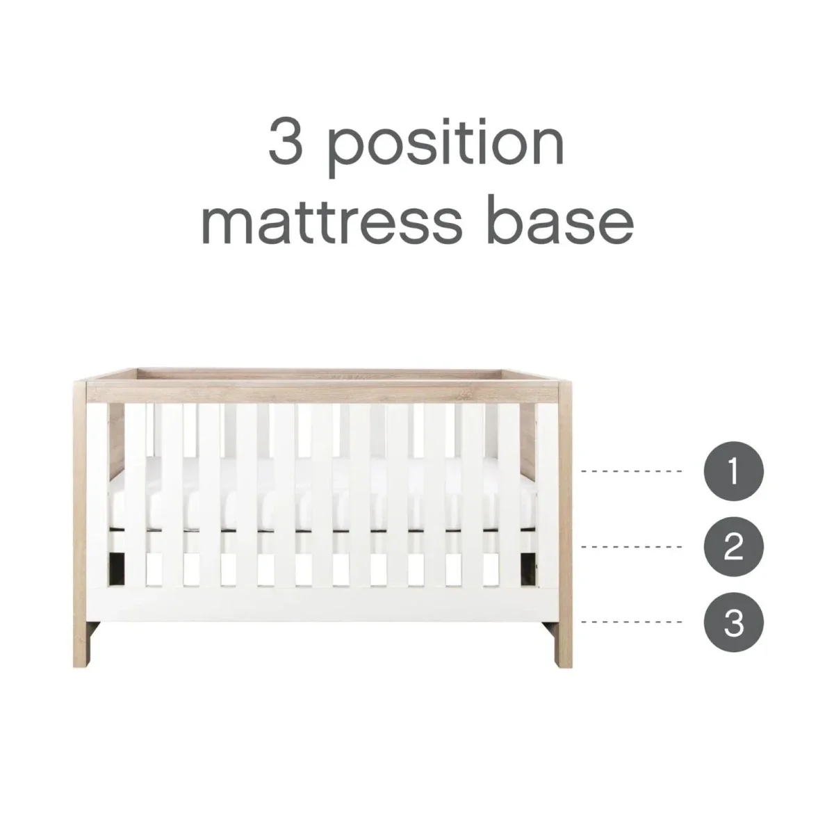 Tutti Bambini Modena 2 pcs Room Set - White/Oak - Image 8