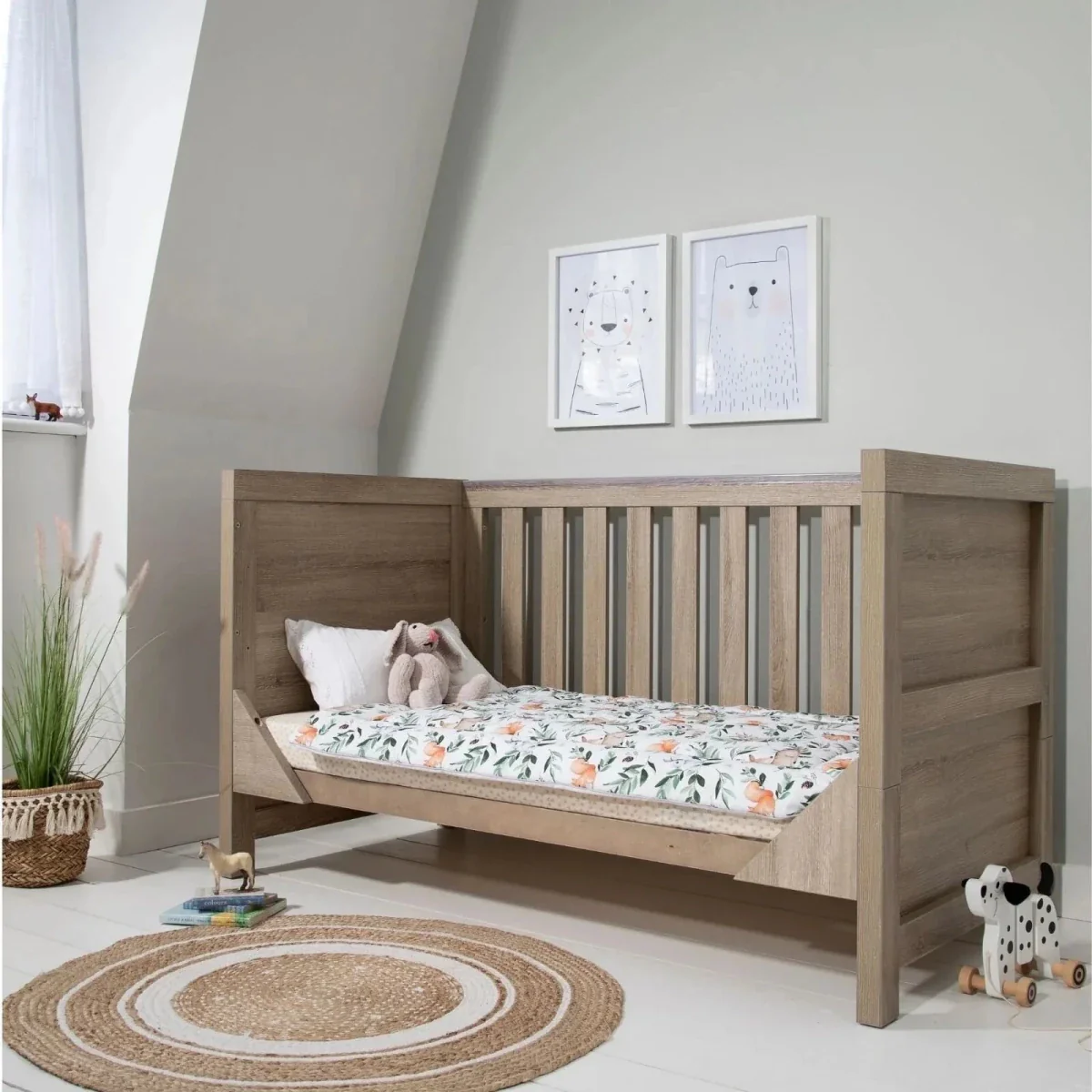 Tutti Bambini Modena 3-in-1 Cot Bed - Oak - Image 8