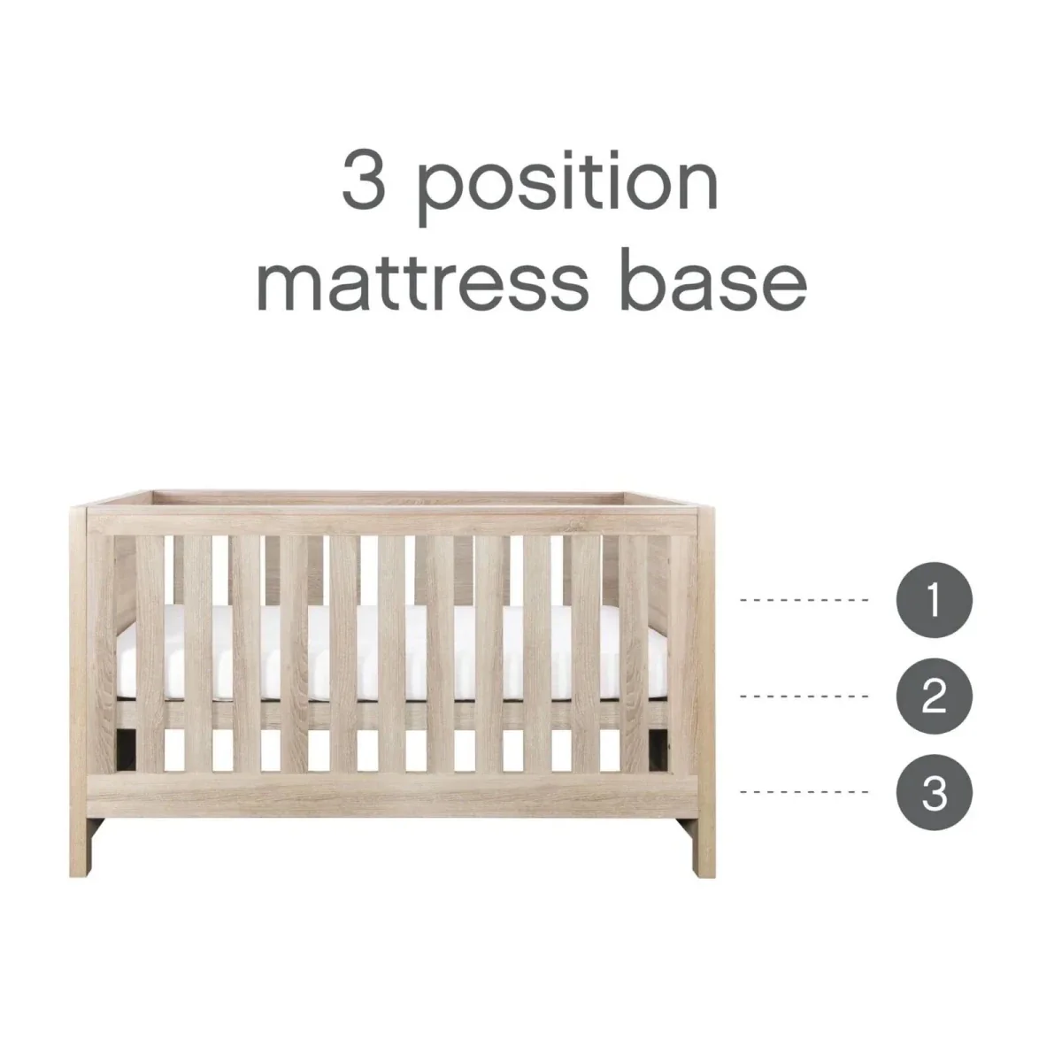 Tutti Bambini Modena 3 pcs Room Set - Oak - Image 7