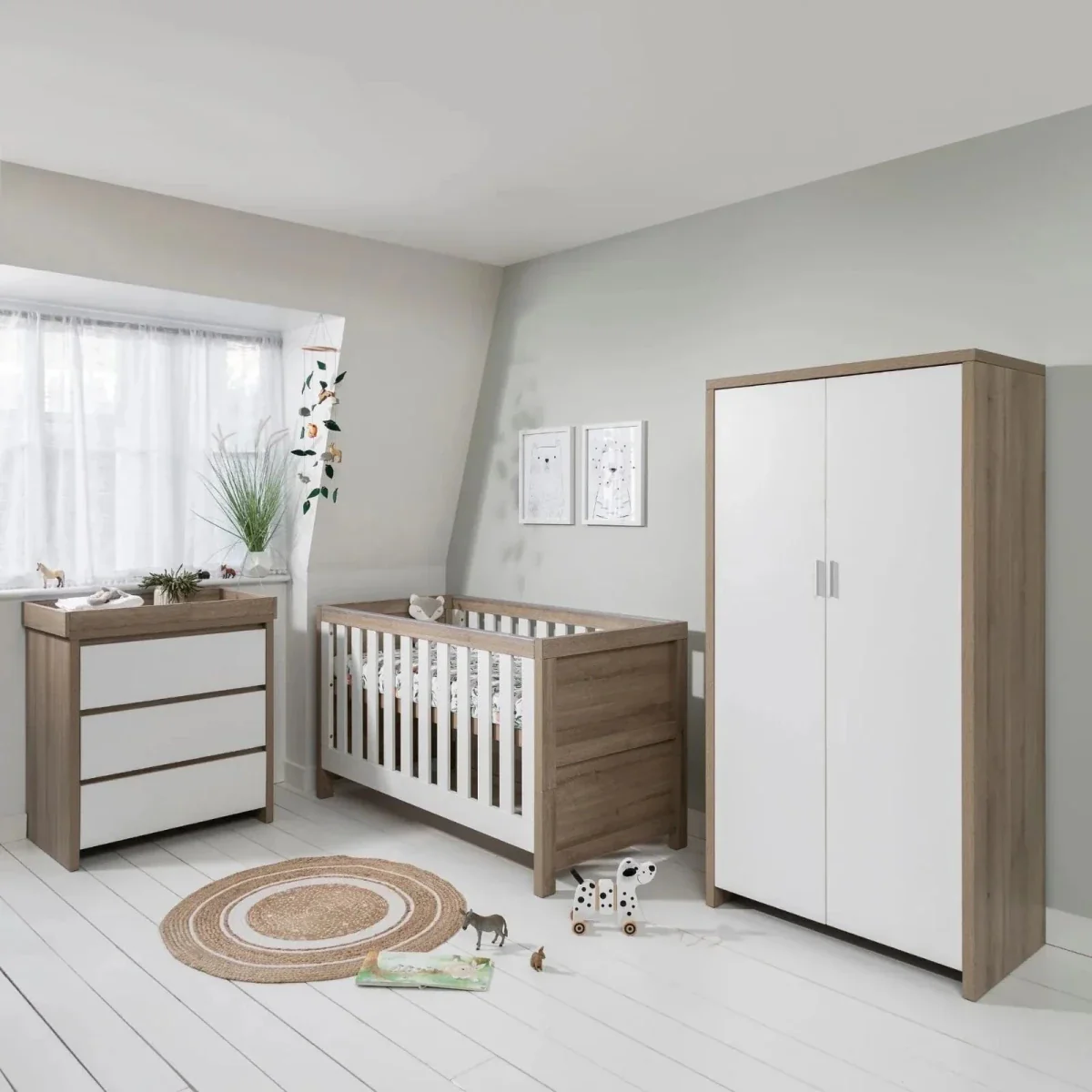 Tutti Bambini Modena Changing Unit - White/Oak - Image 6