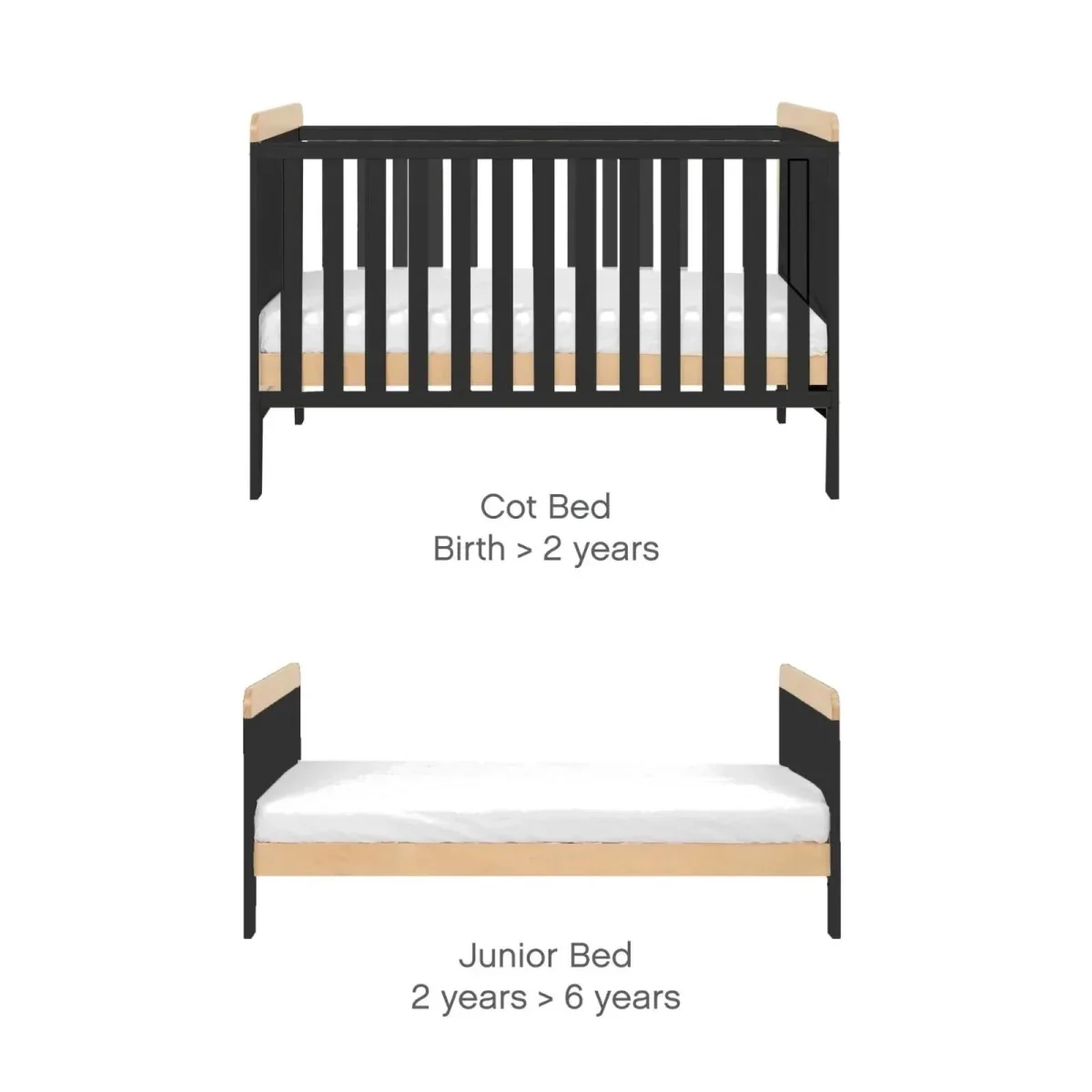 Tutti Bambini Rio 2 pcs Room Set - Slate/Honey Oak - Image 8